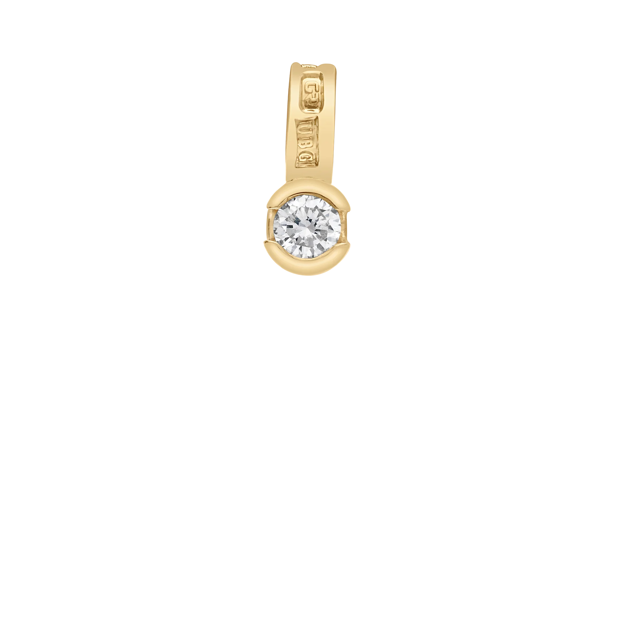 Solitaire pendant 0.08ct 18K gold - Image 2