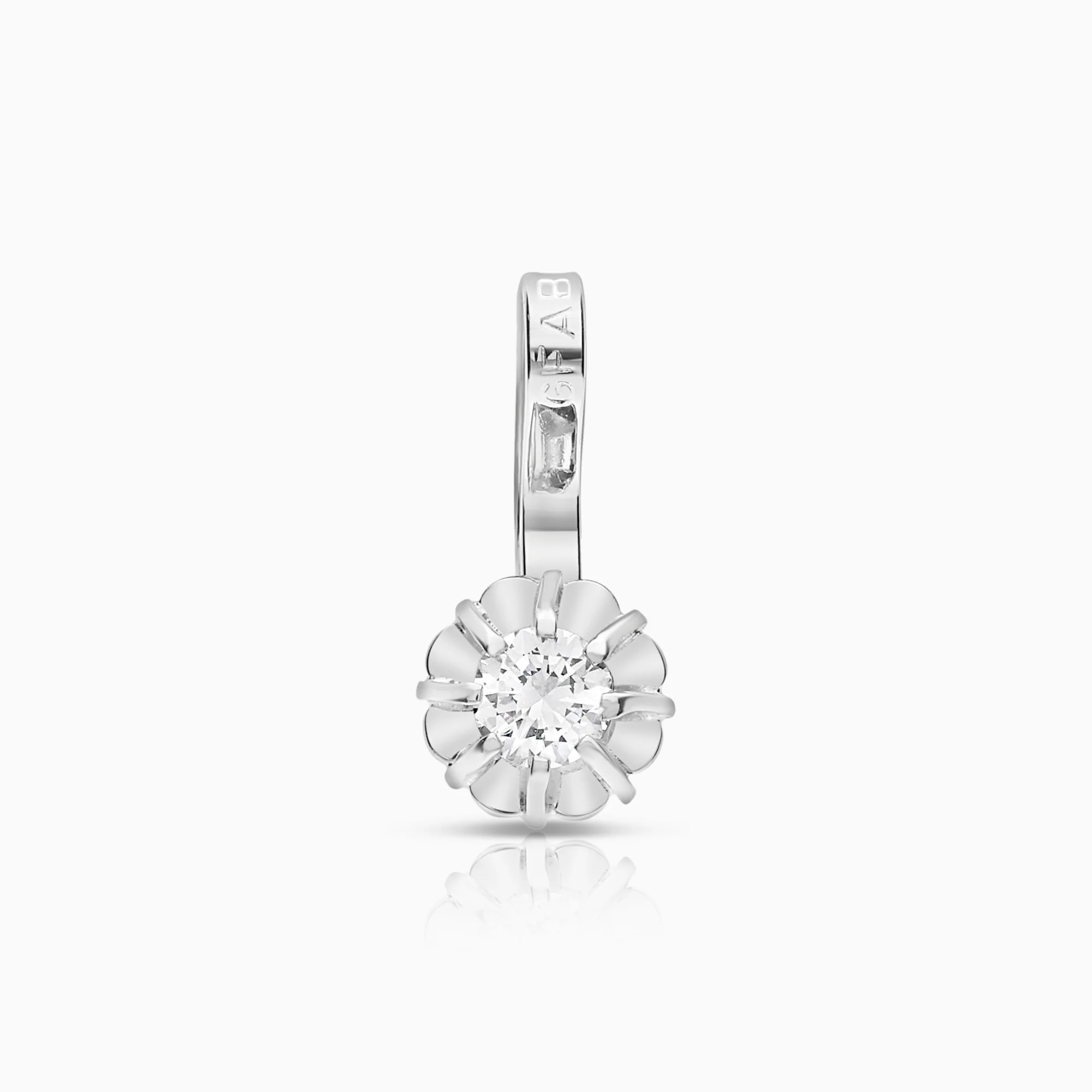 Solitaire pendant 0.08ct 18K white gold