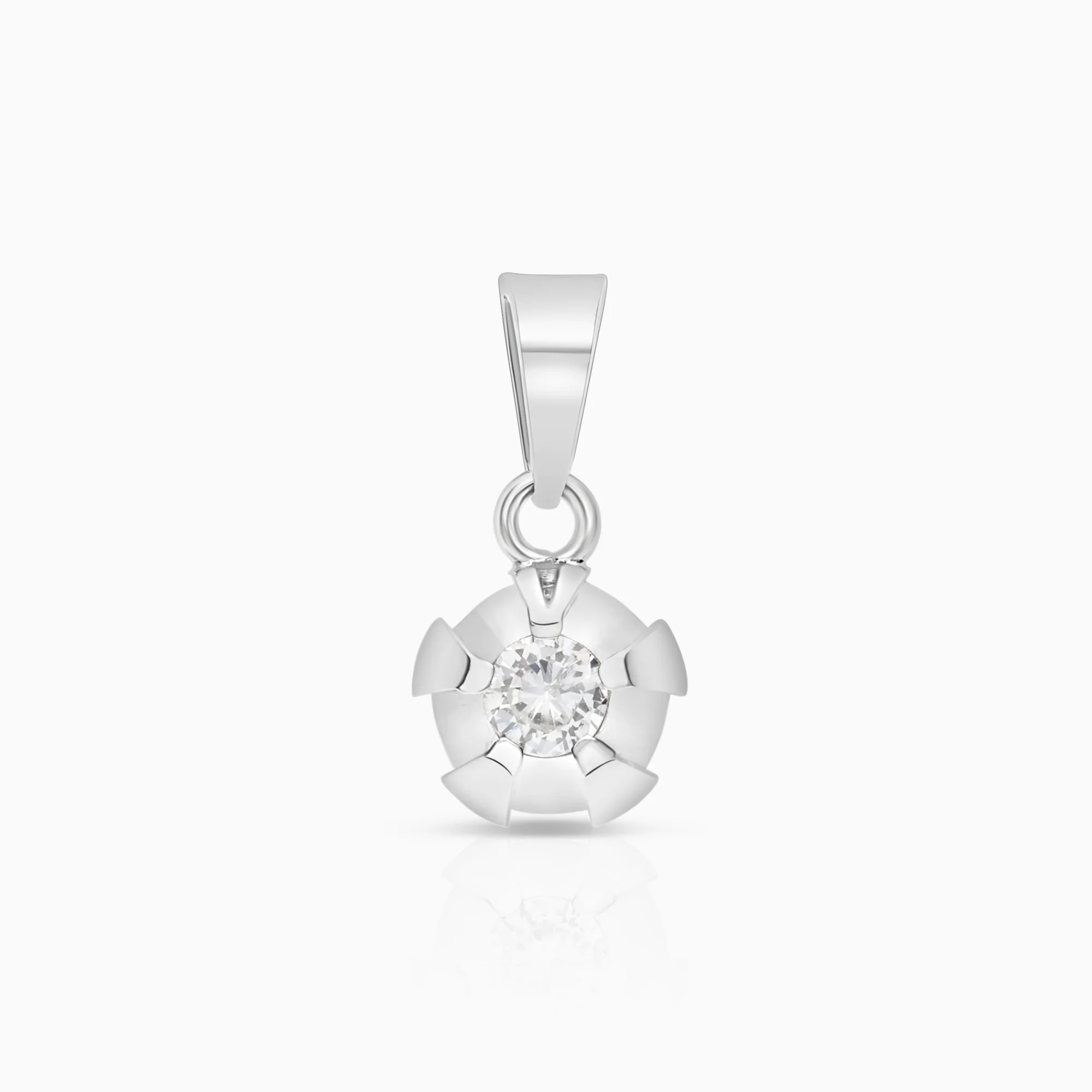 Solitaire pendant 0.10ct 18K white gold