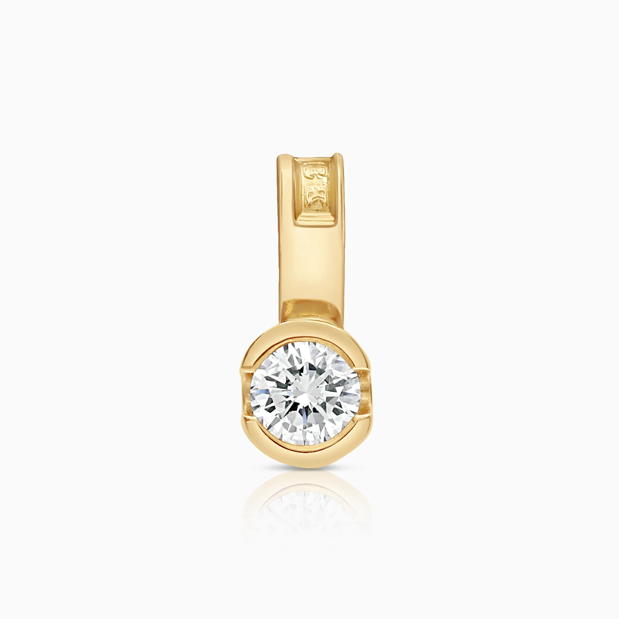 Solitaire pendant 0.13ct 18K gold