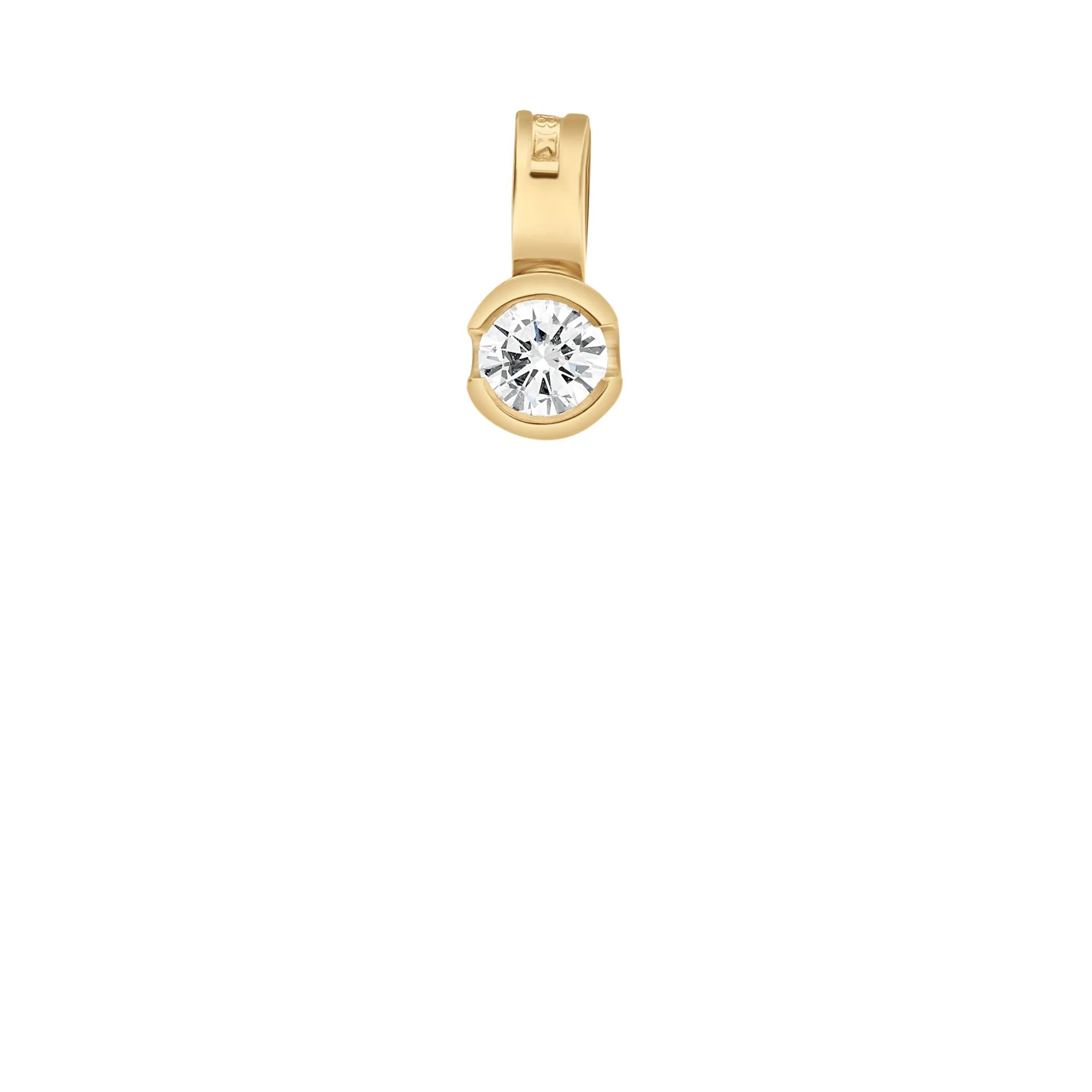 Solitaire Pendant 0.15ct 18K Gold - Image 2