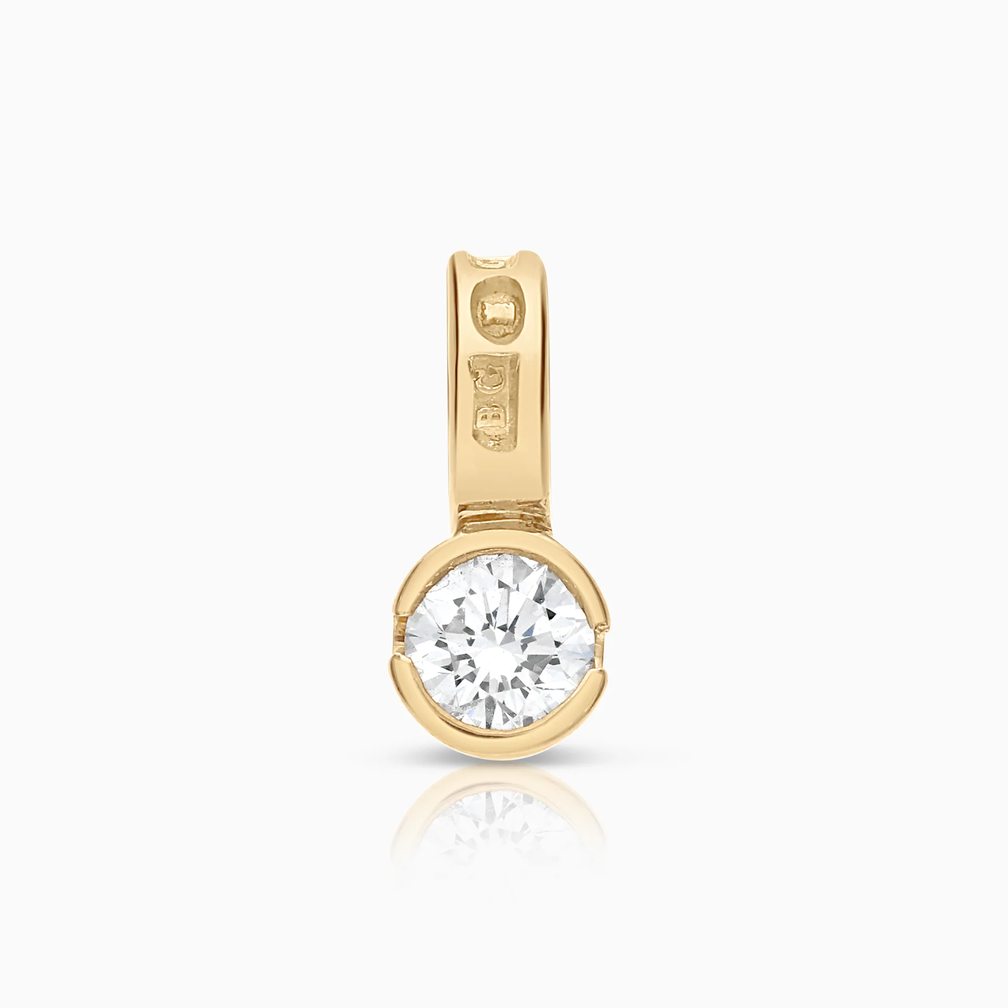 Solitaire pendant 0.20ct 18K gold