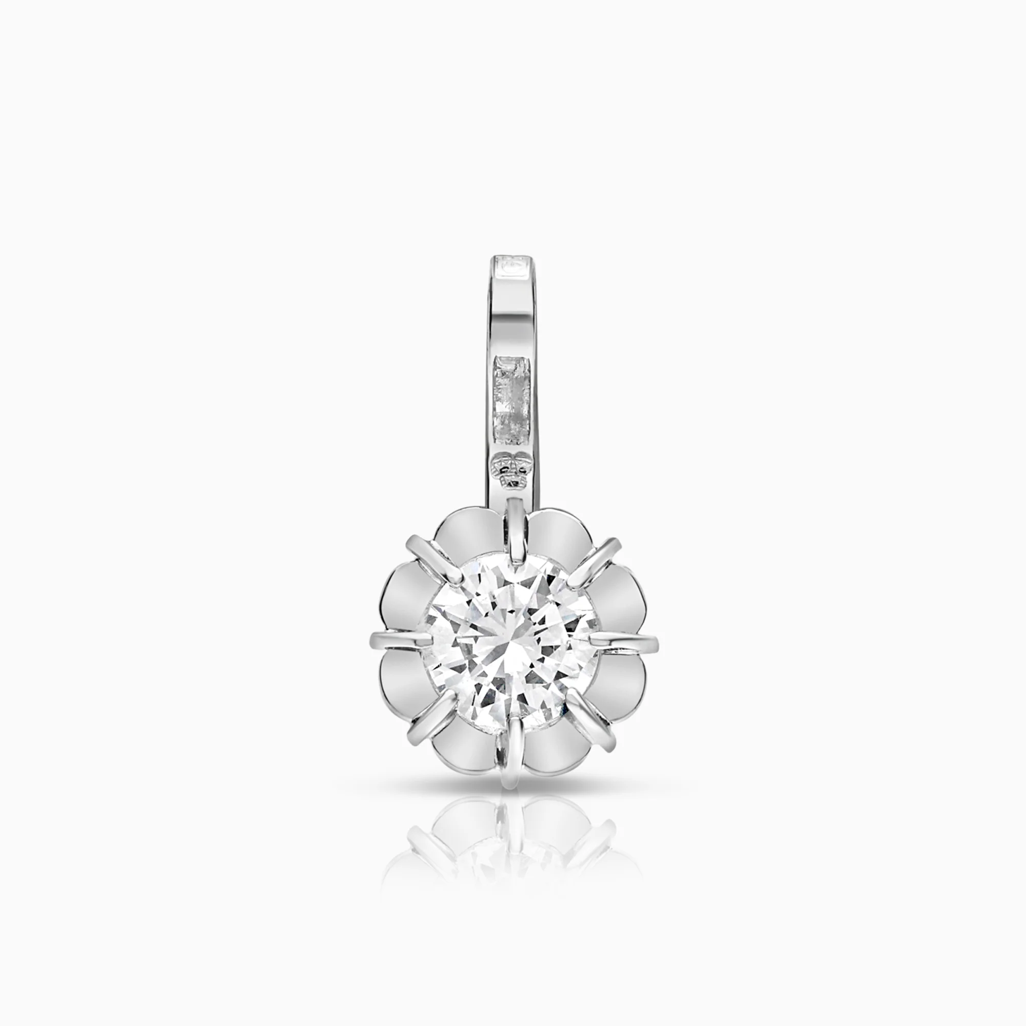 Solitaire pendant 0.24ct 18K white gold