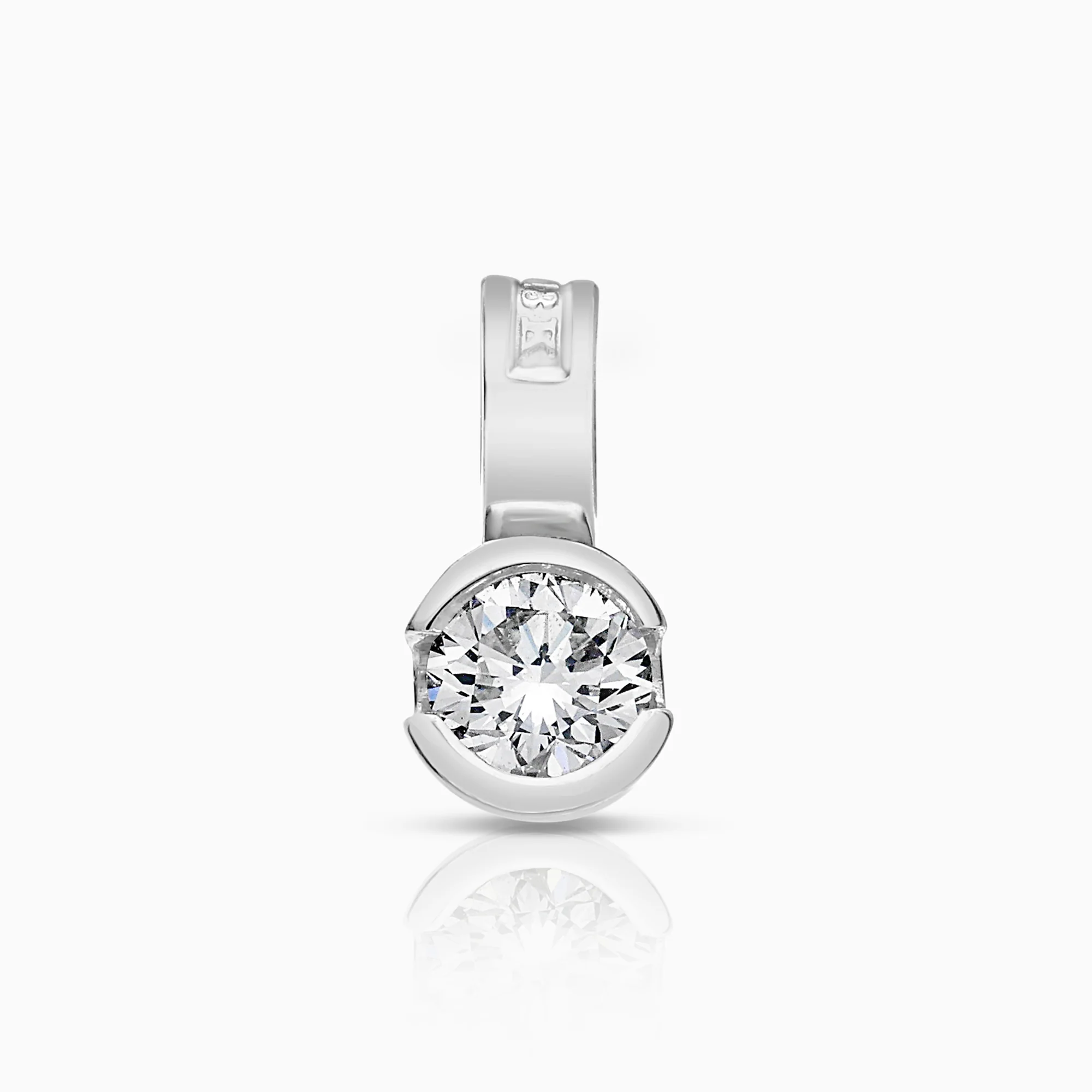 Solitaire pendant 0.25ct 18K white gold