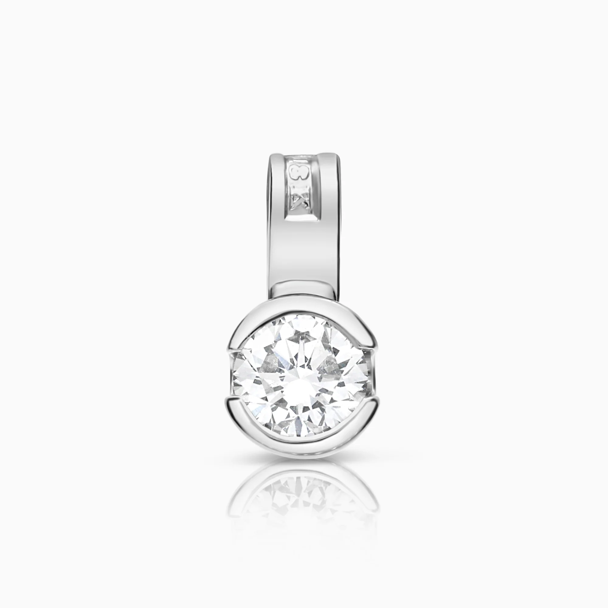 Solitaire pendant 0.25ct 18K white gold