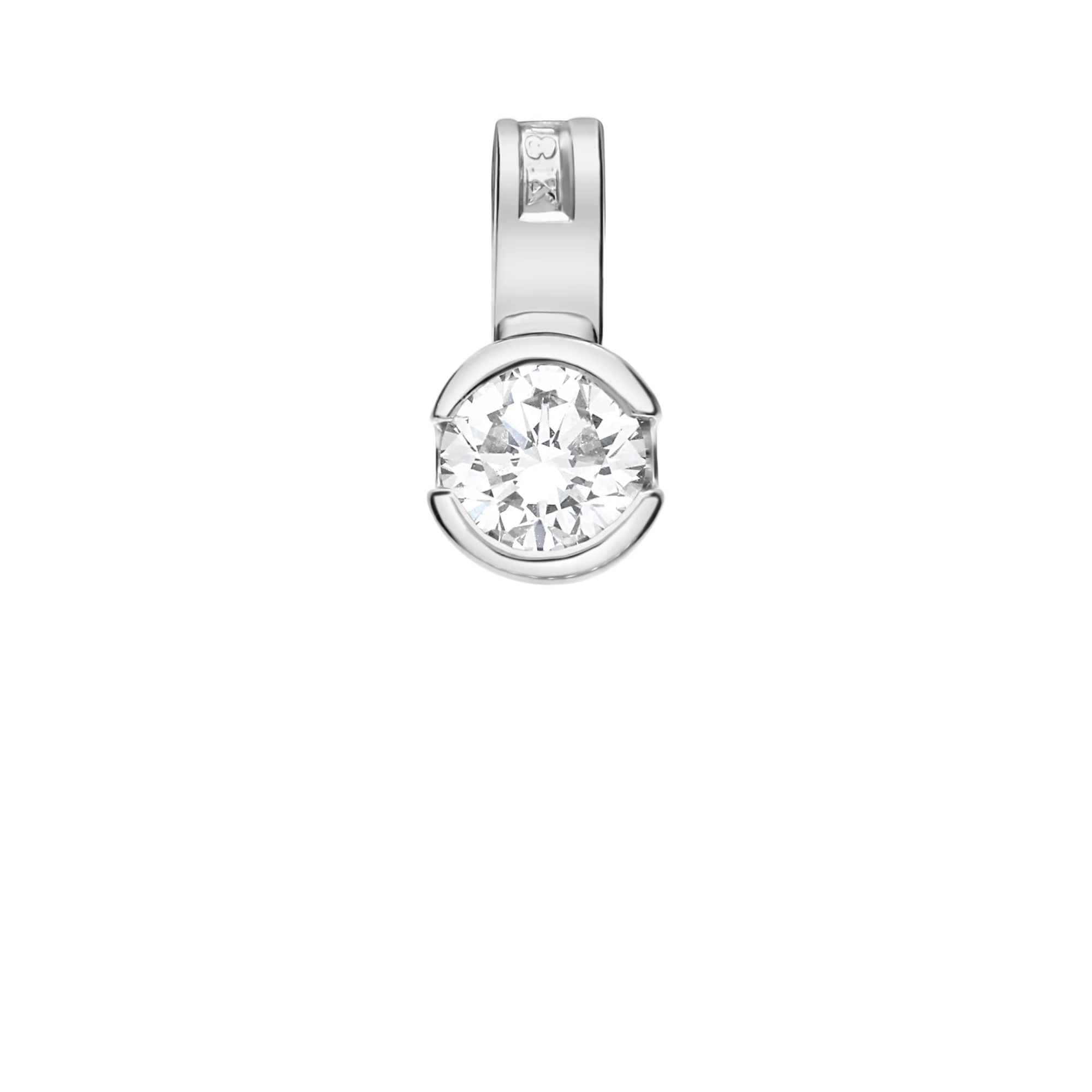 Solitaire pendant 0.25ct 18K white gold - Image 2