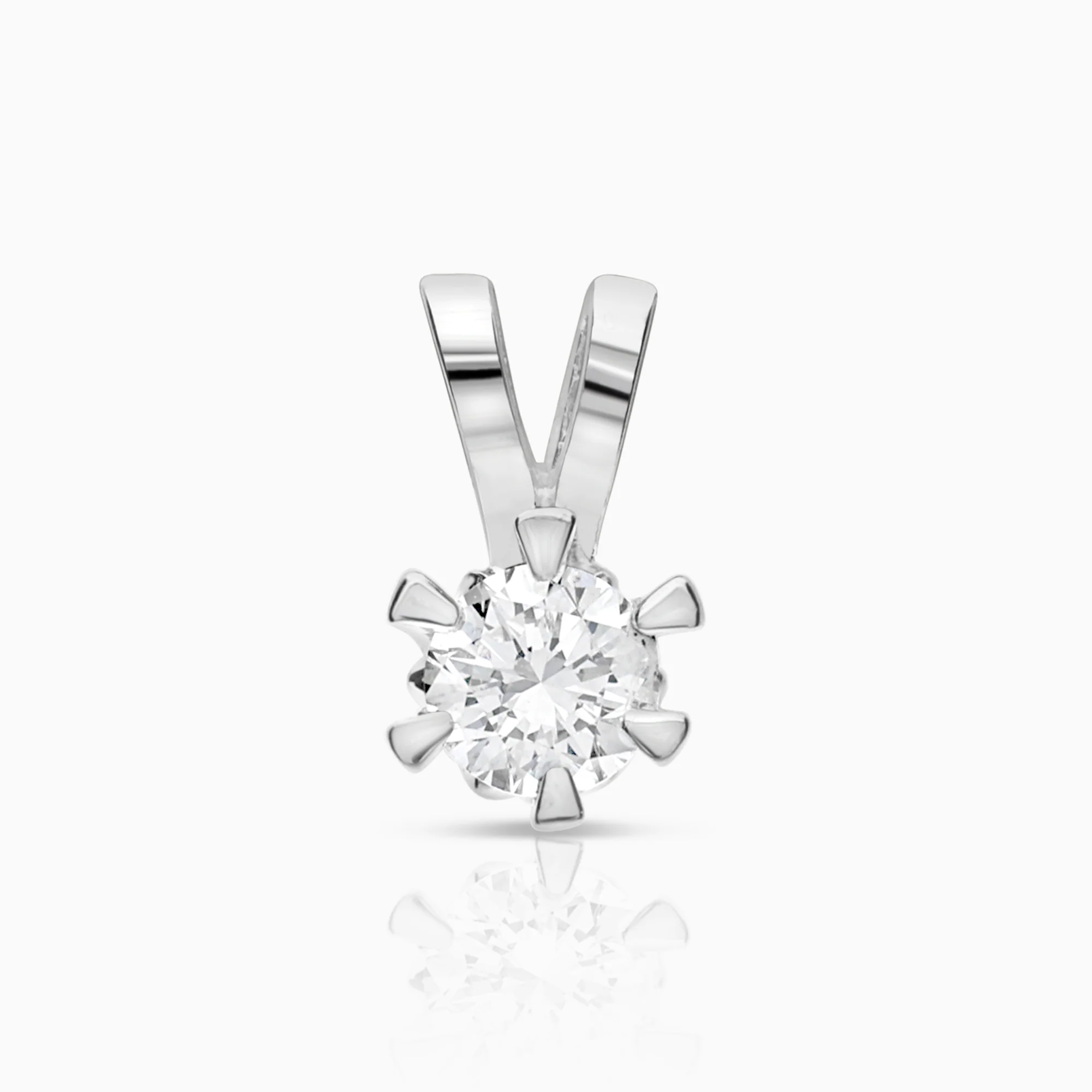 Solitaire pendant 0.25ct 18K white gold