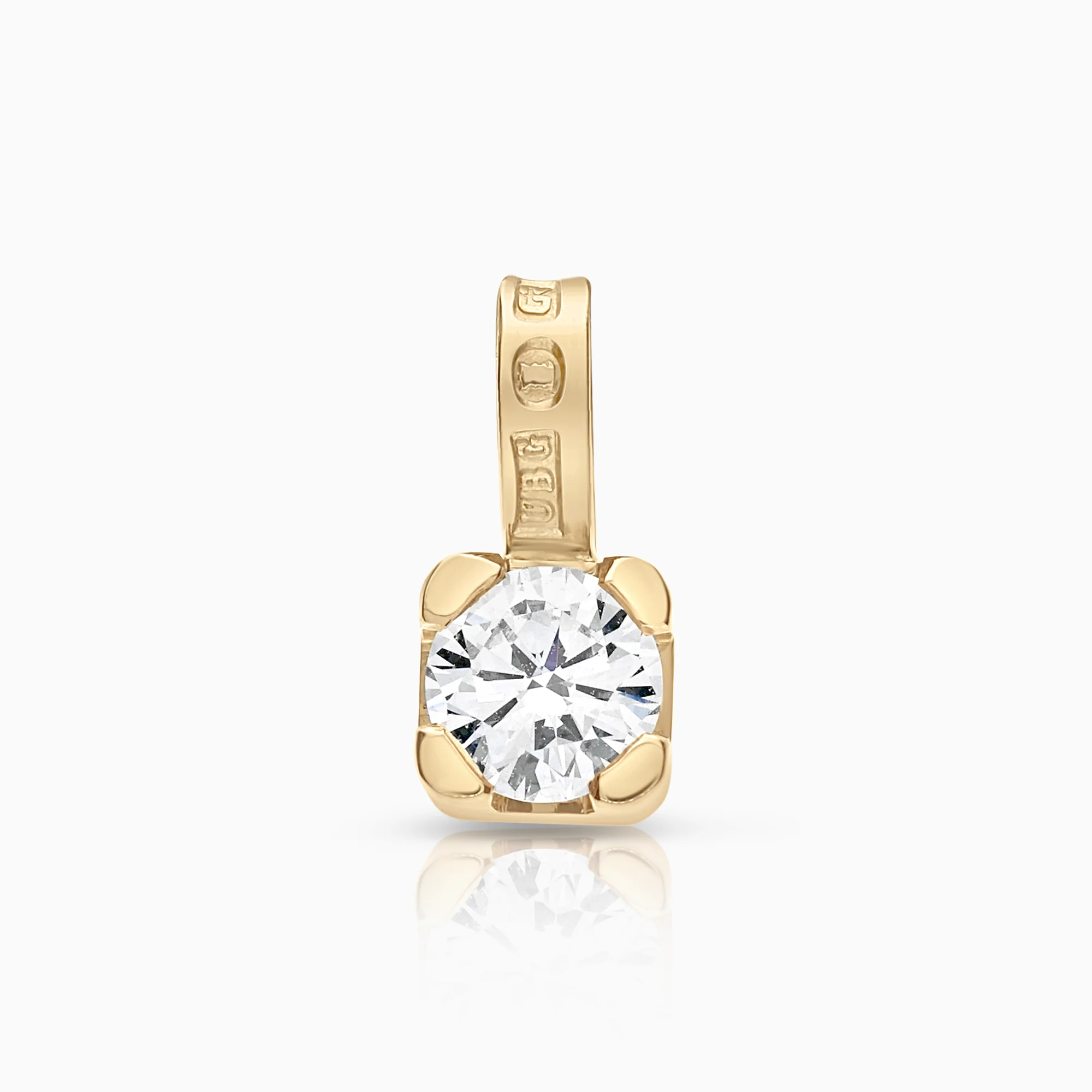 Solitaire pendant 0.26ct 18K gold