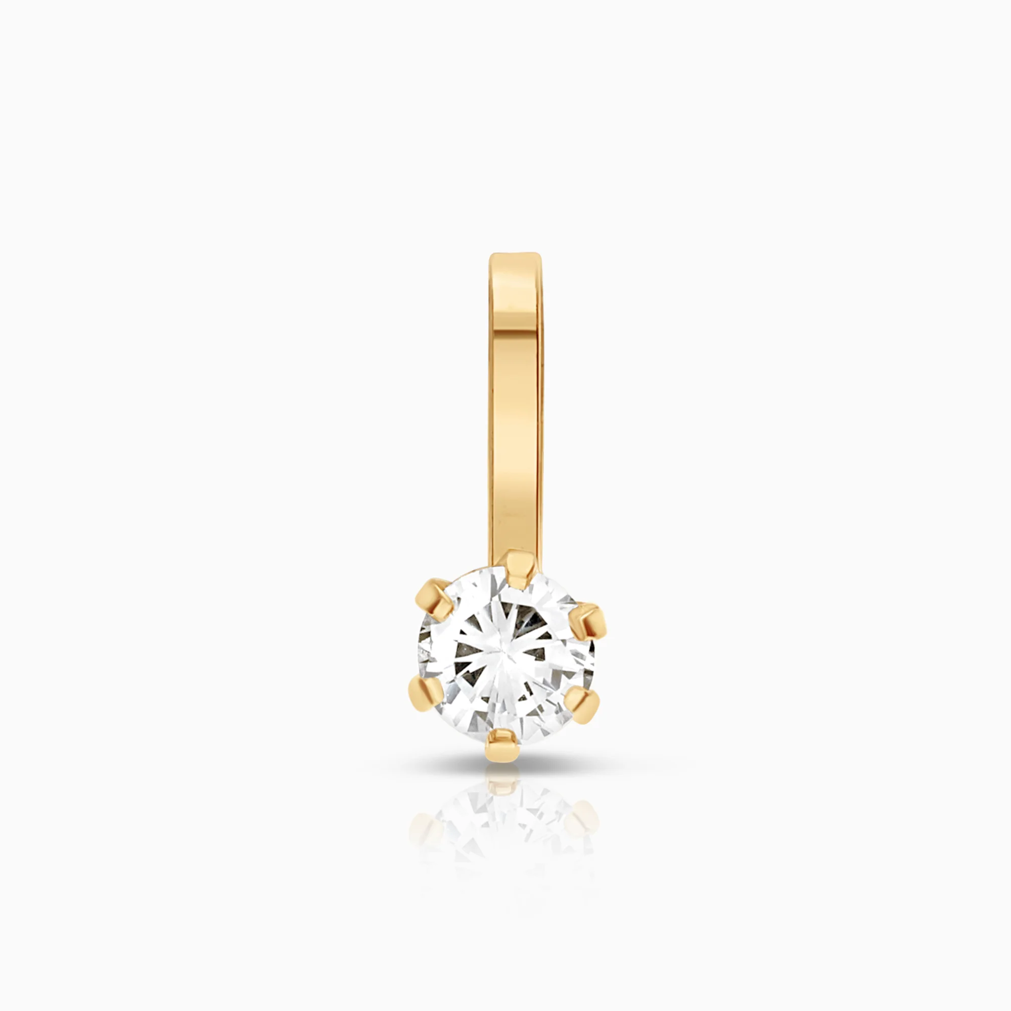 Solitaire pendant cubic zirconia 0.25g 18K gold
