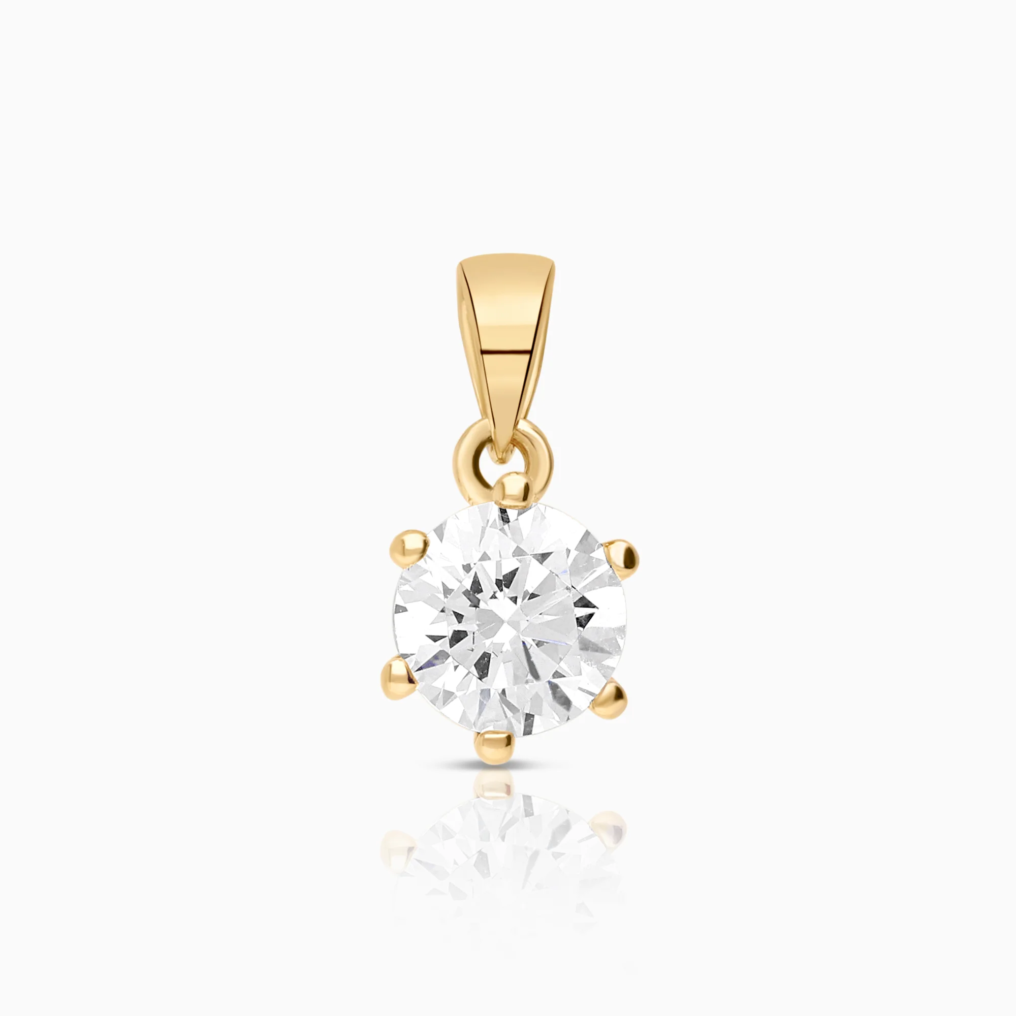 Solitaire pendant Cubic Zirconia 0.83g 9K gold