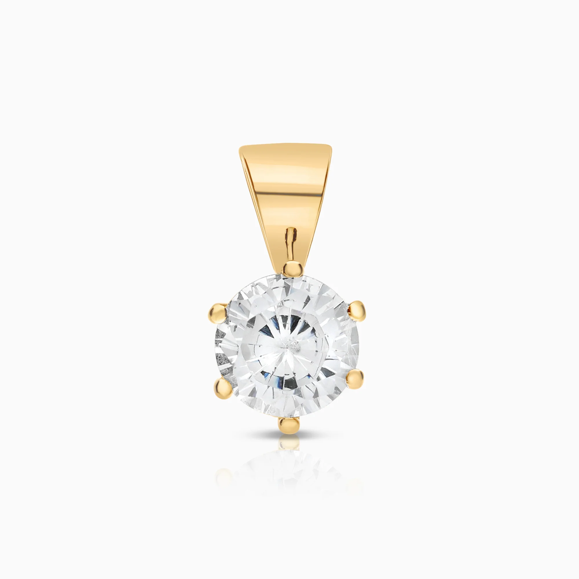 Solitaire pendant cubic zirconia 1.20g 18K gold