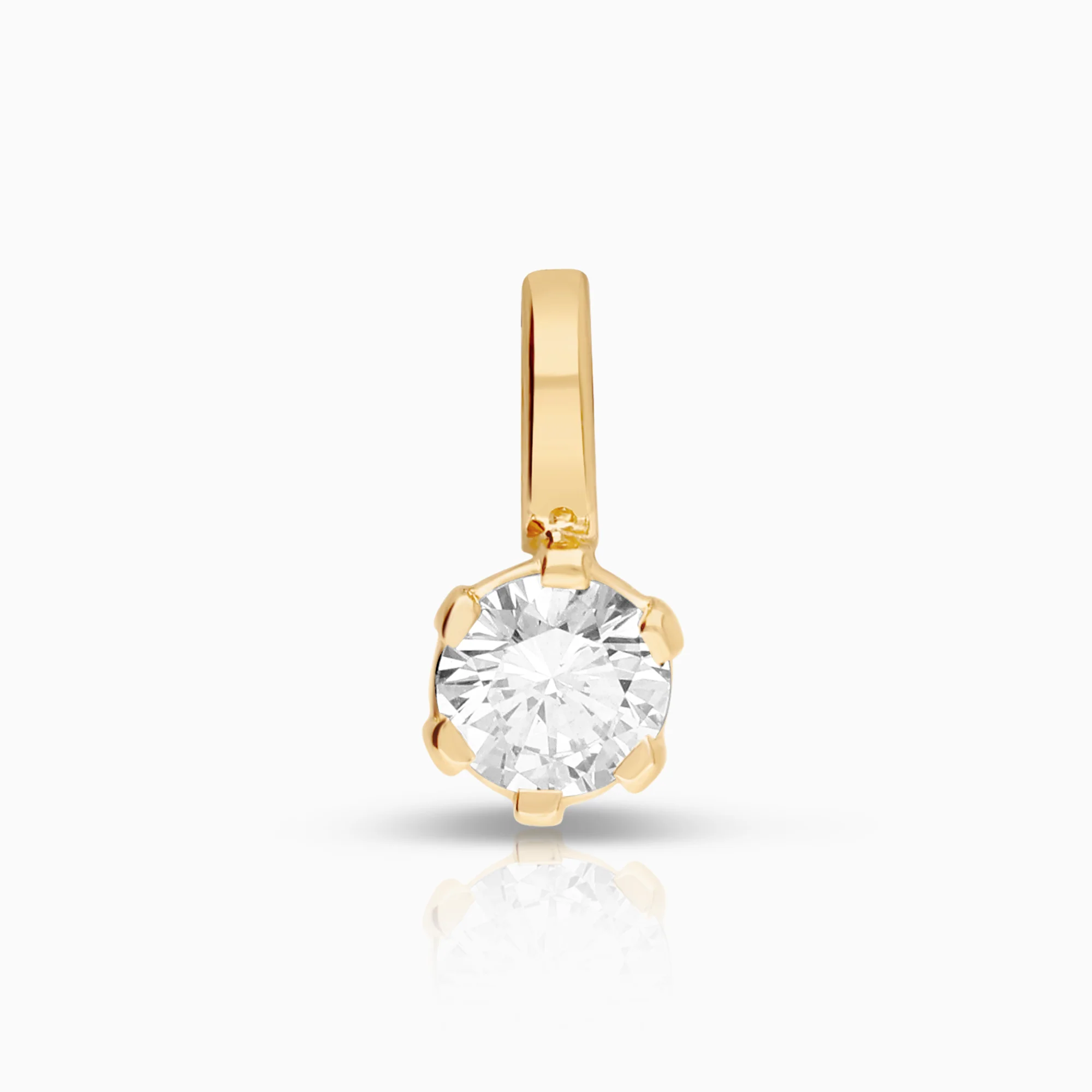Solitaire pendant diamond 0.20ct 18K gold