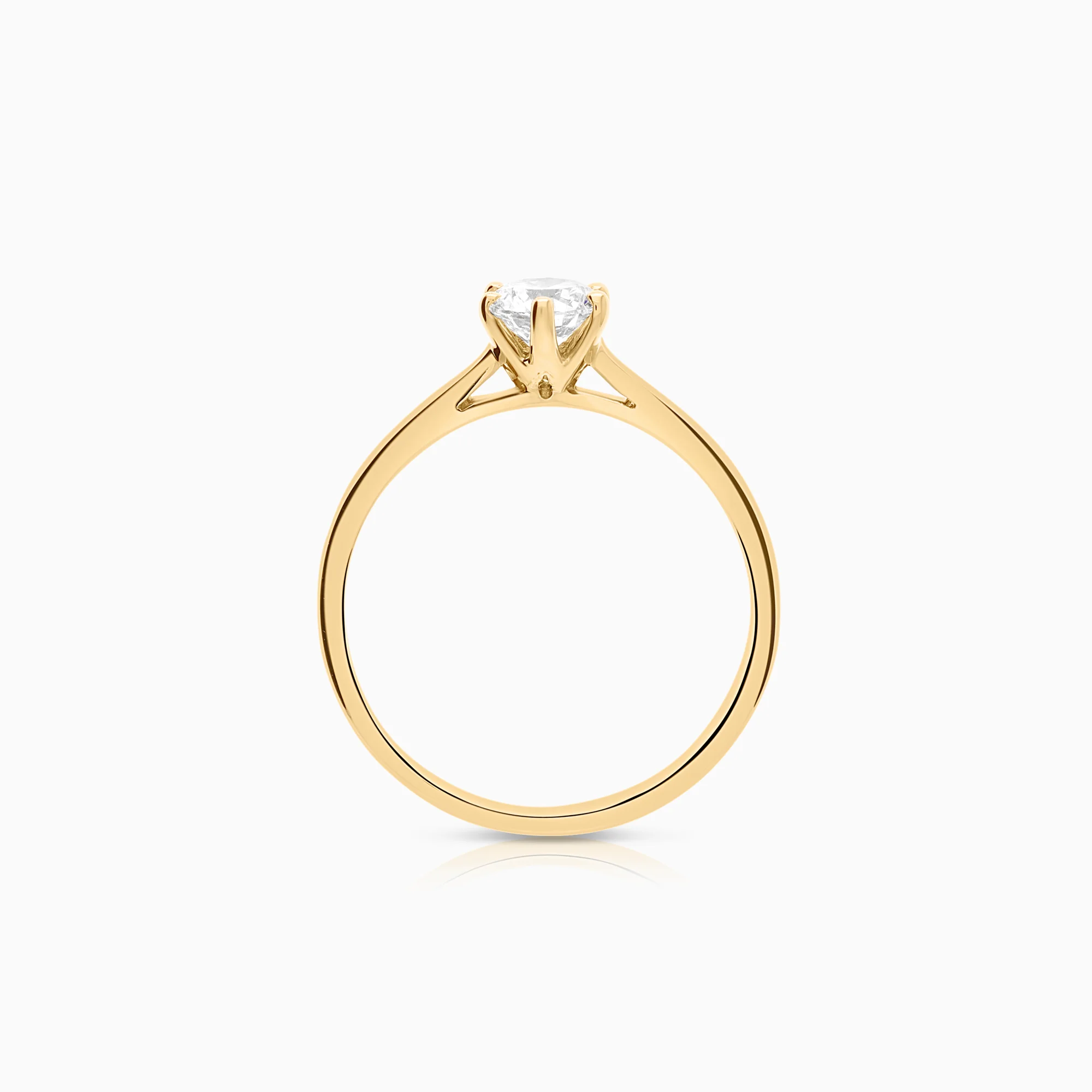 Solitaire ring lab-grown diamond 0.50ct 18K gold - Image 2