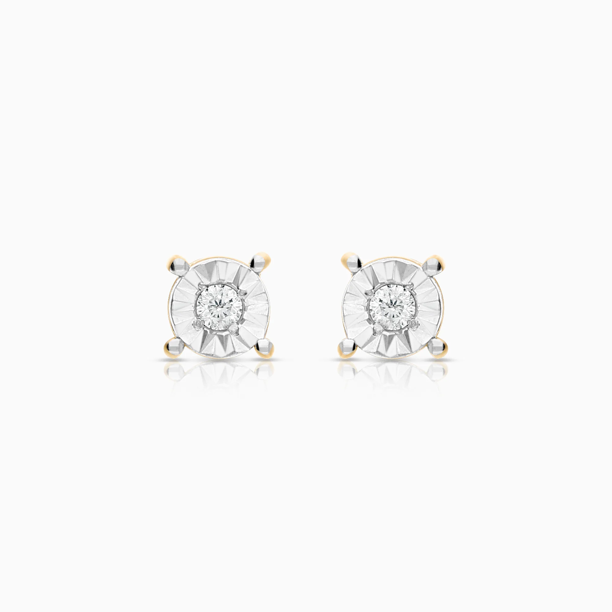 Solitaire earring 0.03ct 18K gold