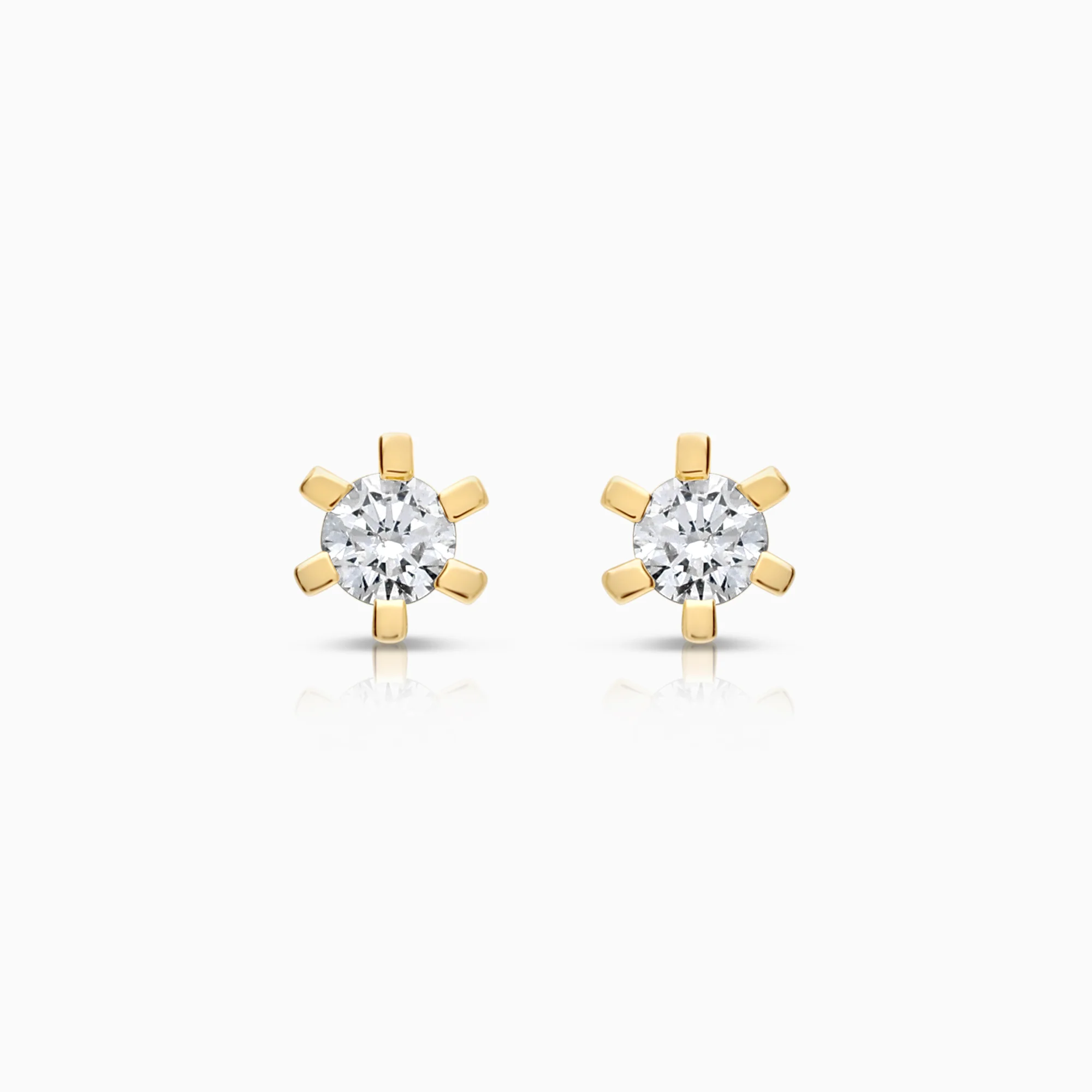 Solitaire earring 0.10ct 18K gold