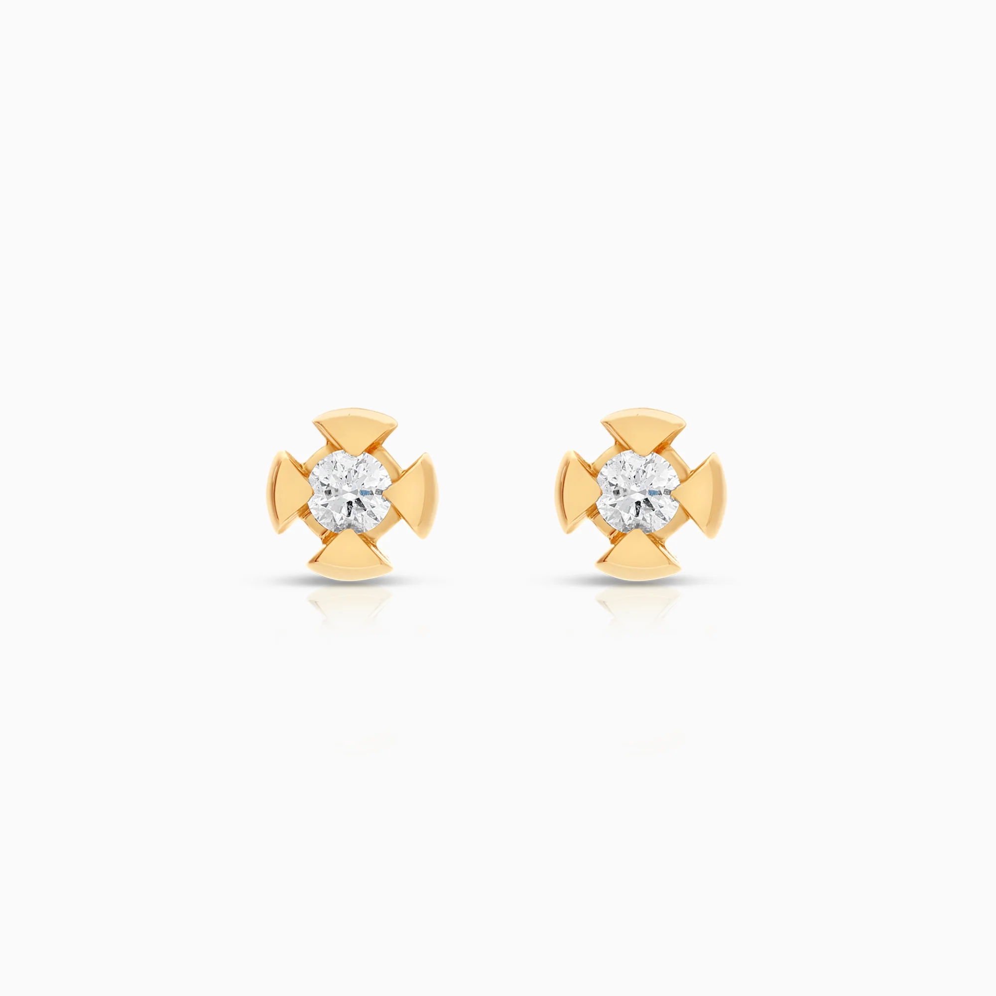 Solitaire earrings 0.30ct 18K gold
