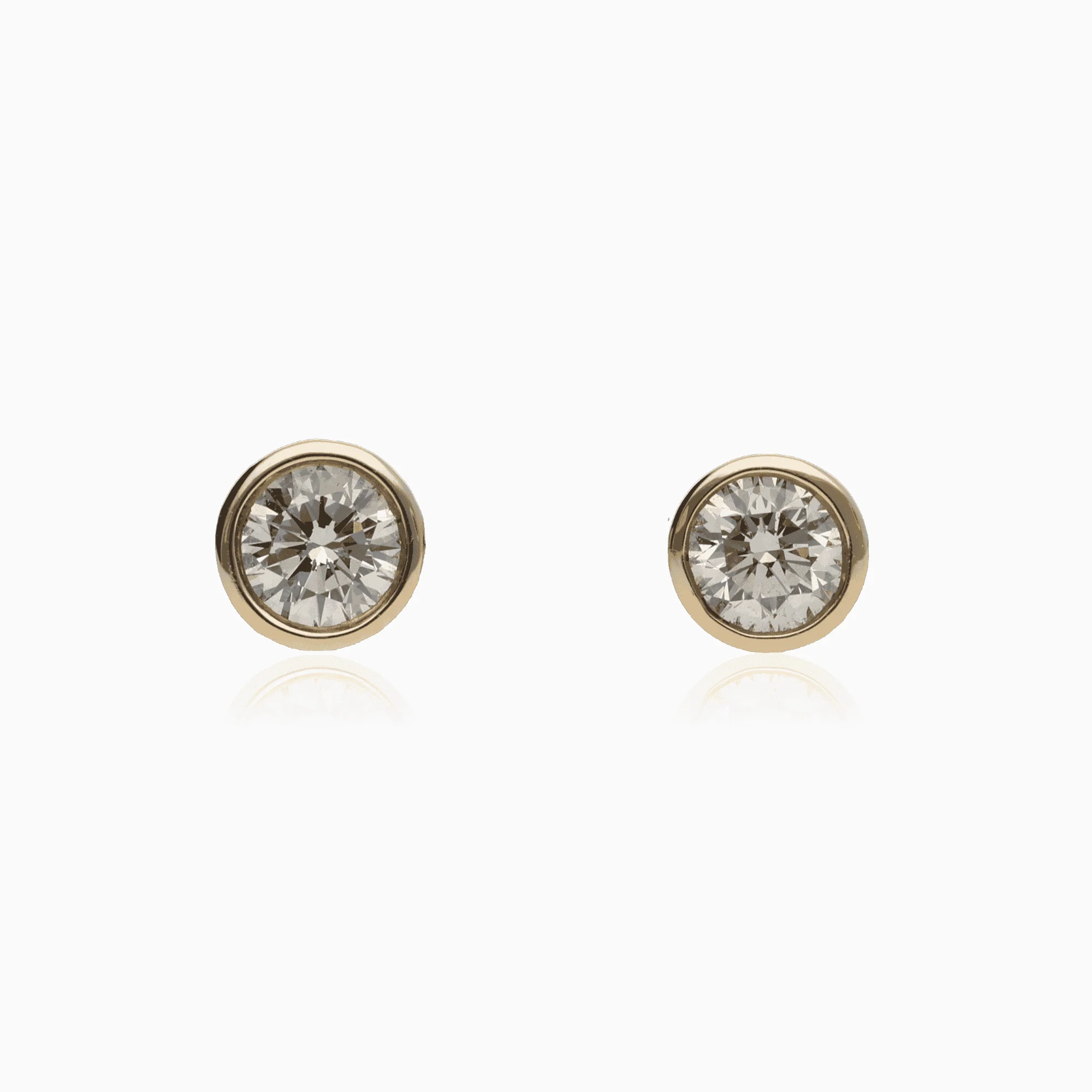 Solitaire earrings 0.23ct 18K