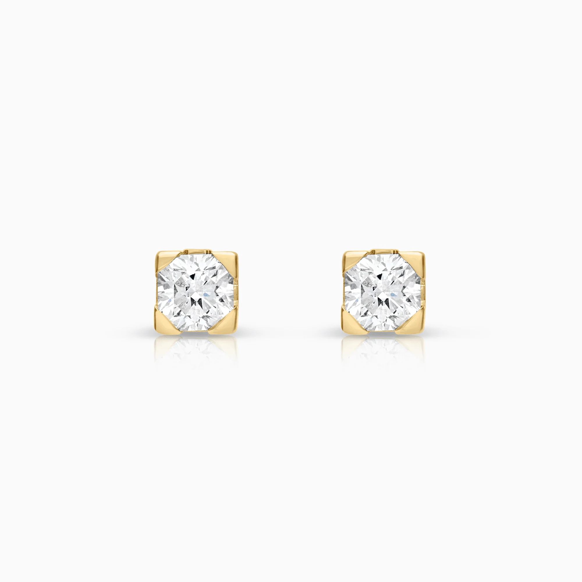 Solitaire earrings 0.32ct 18K gold