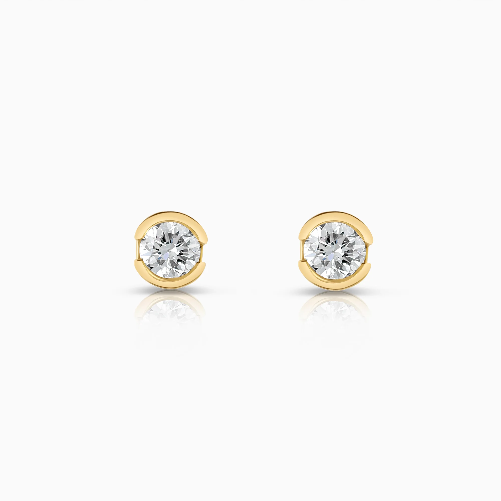 Solitaire earrings 0.33ct 18K gold
