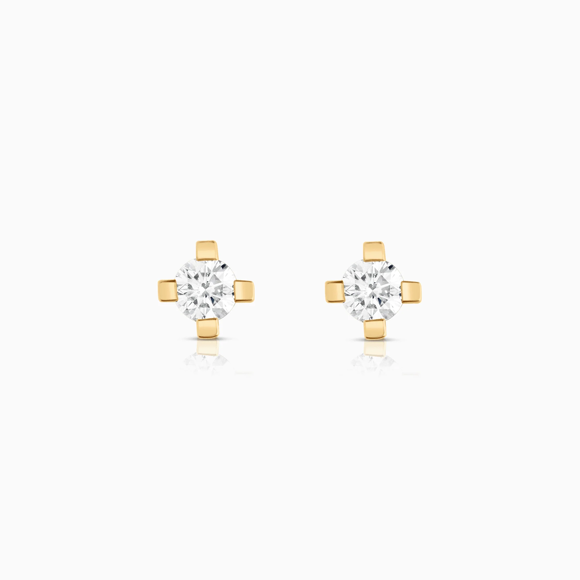Solitaire earrings 0.36ct 18K gold