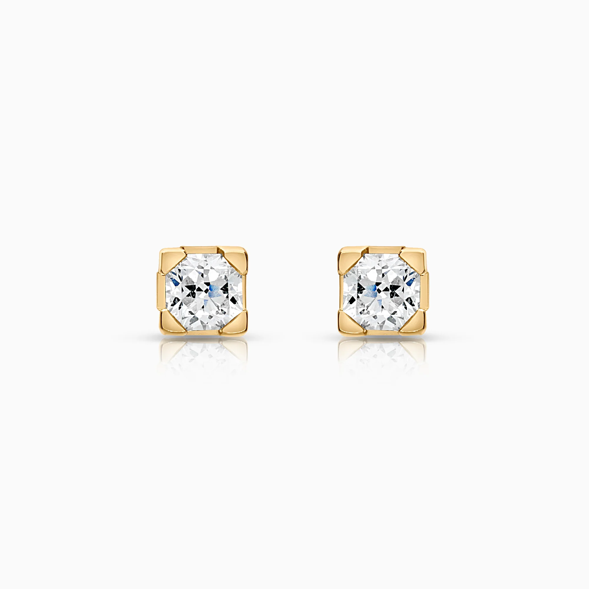 Solitaire earrings 0.44ct 18K gold