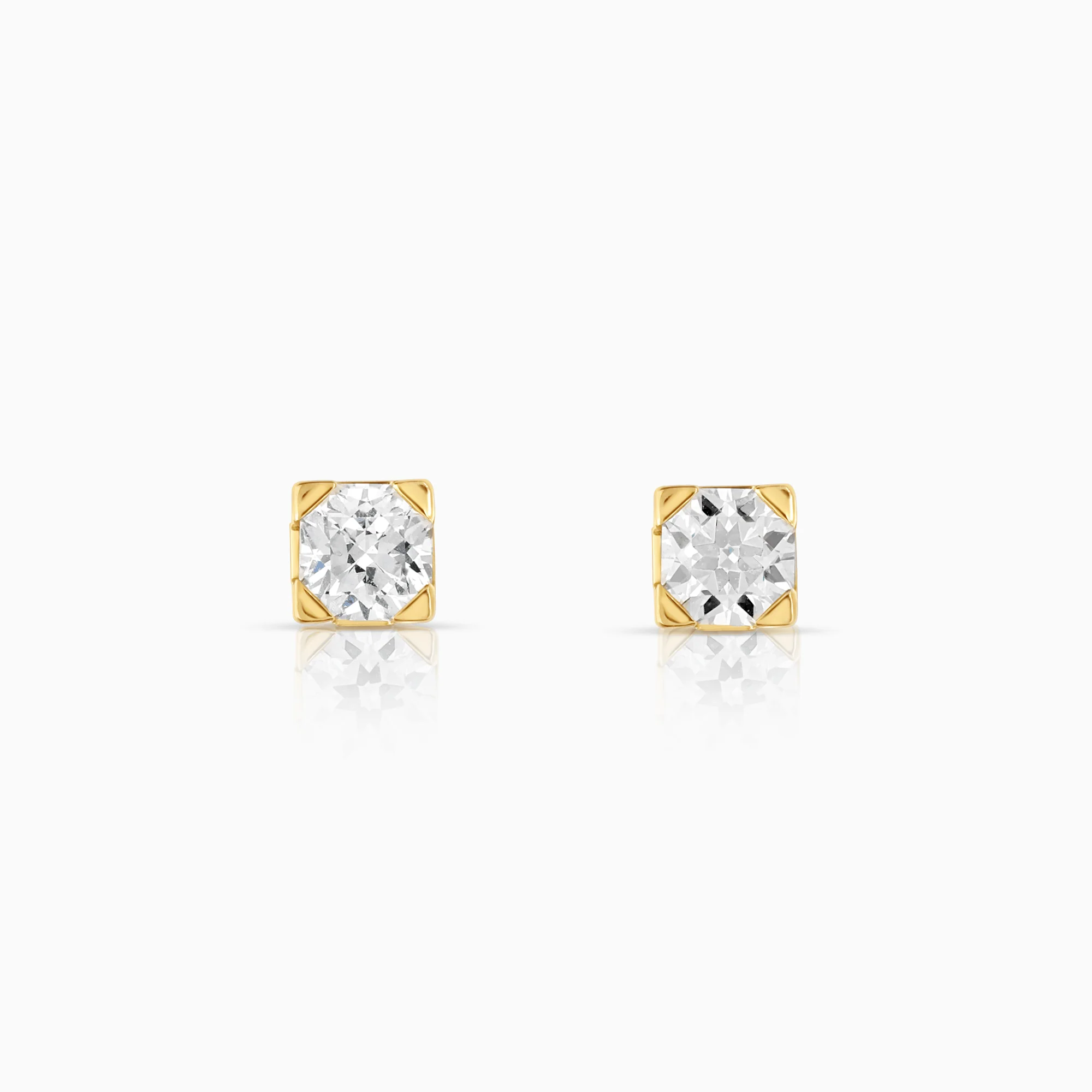 Solitaire Earrings 0.50ct 18K Gold