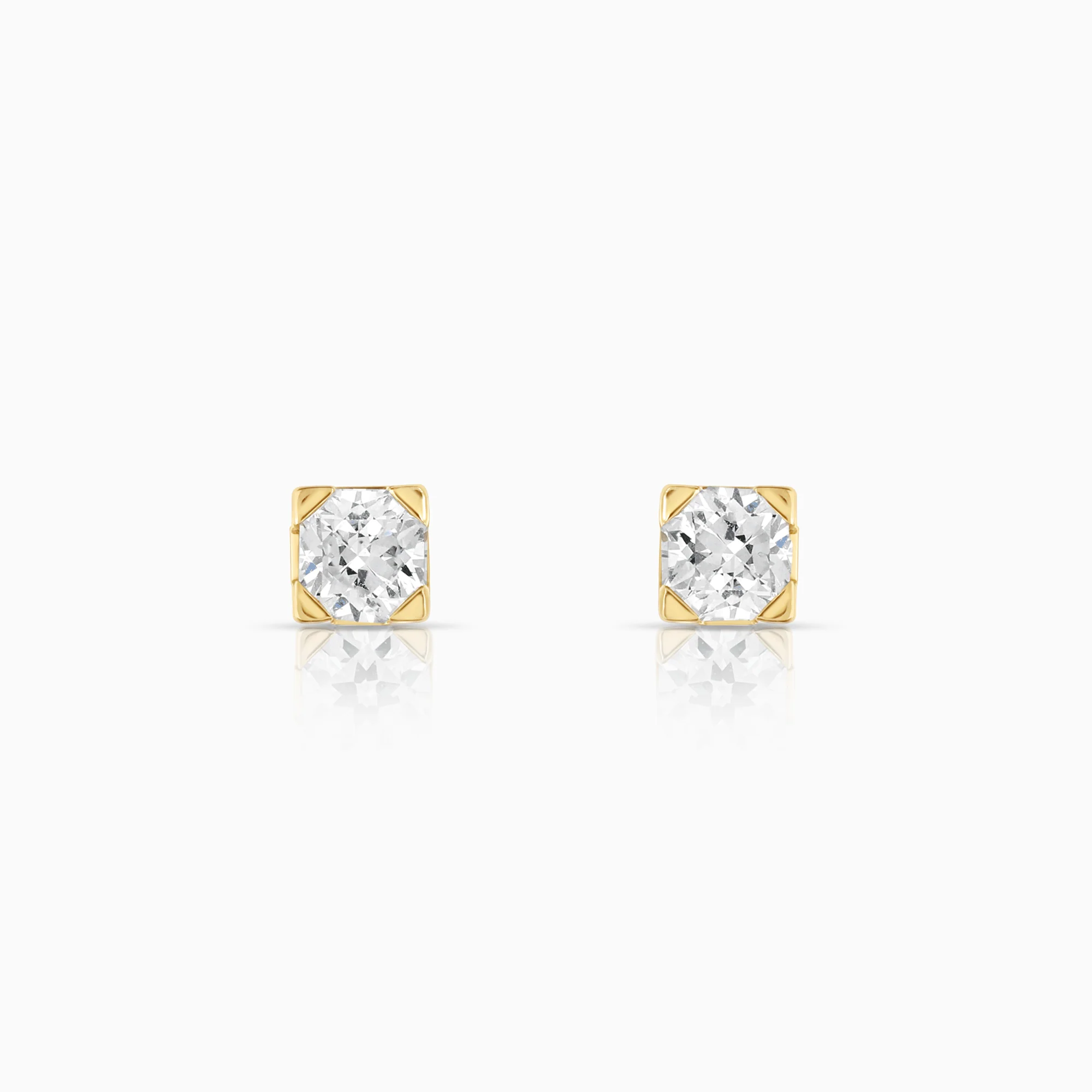 Solitaire earrings 0.80ct 18K gold