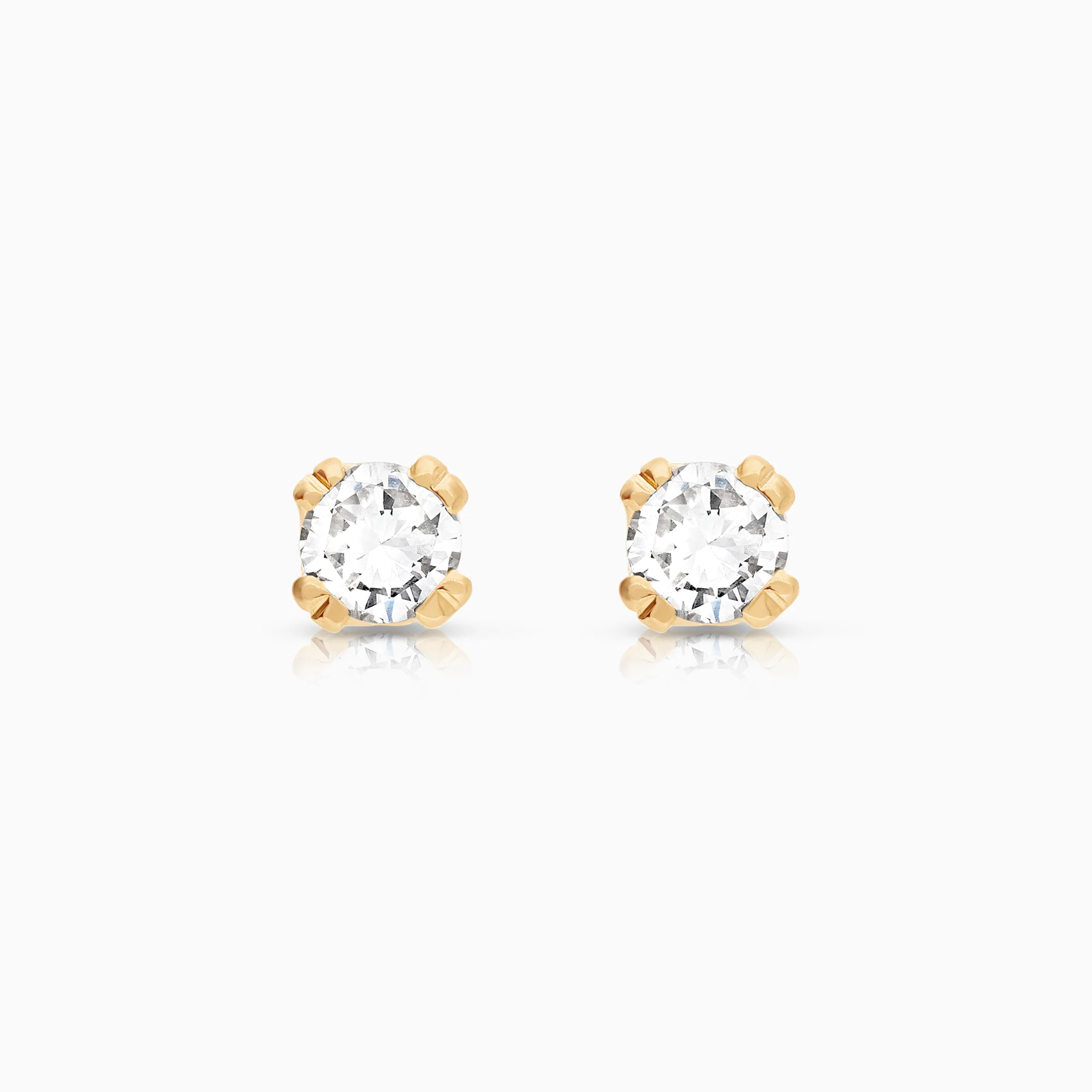 Solitaire earrings diamonds 0.50ct 18K gold