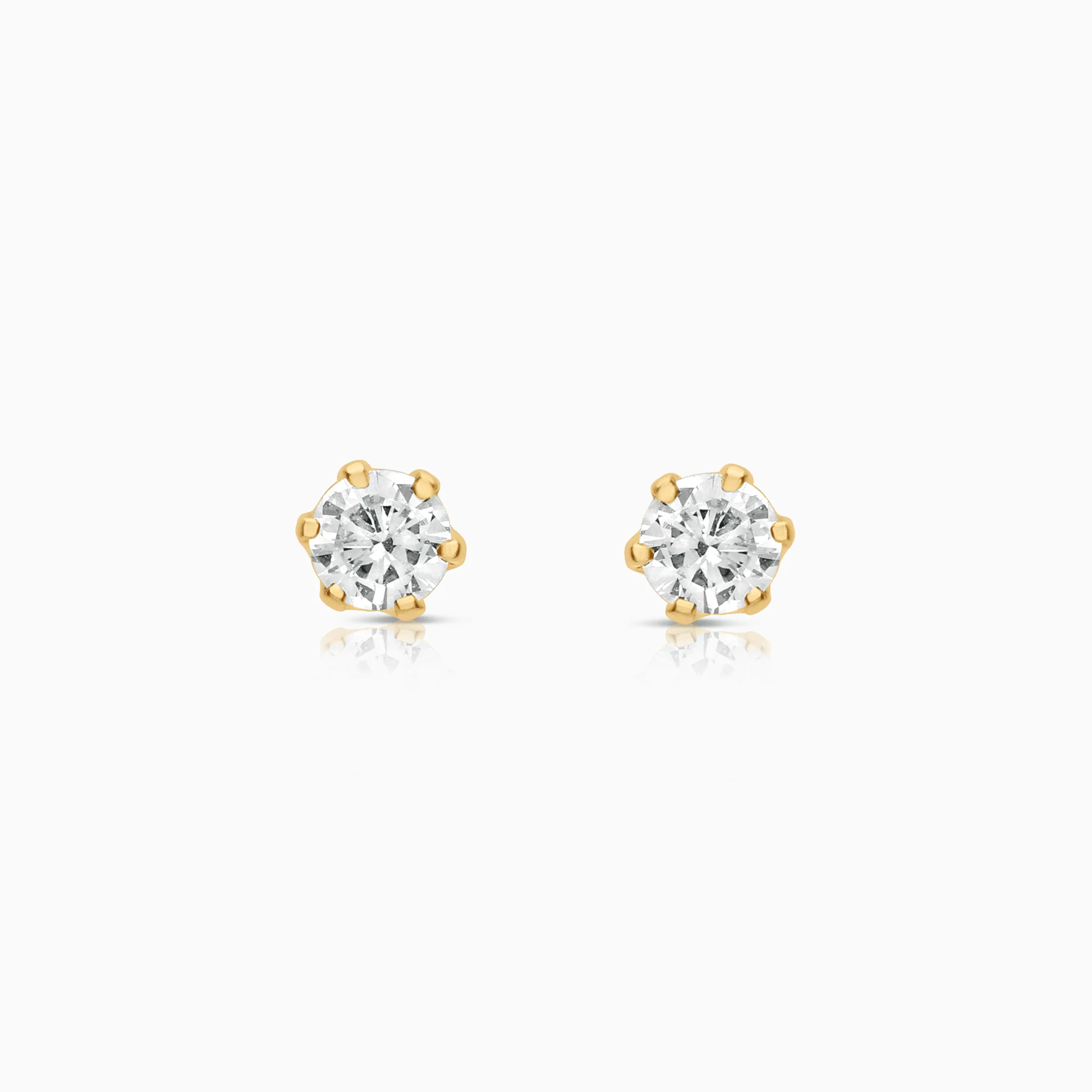Solitaire Earrings Diamonds 0.28ct 18K Gold