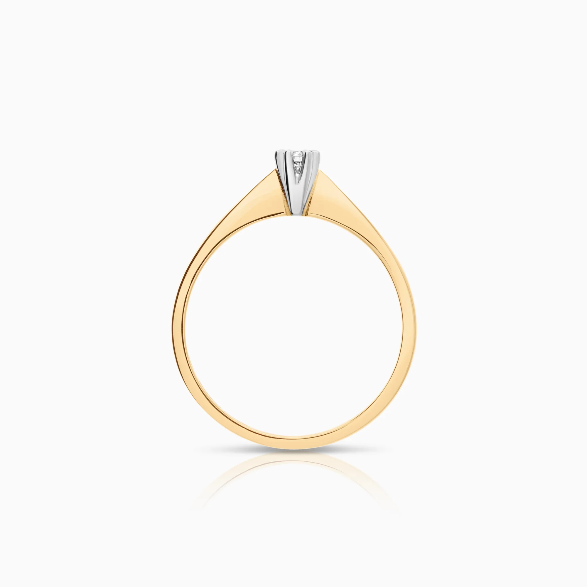 Solitaire Ring 0.06ct 18K Gold - Image 2