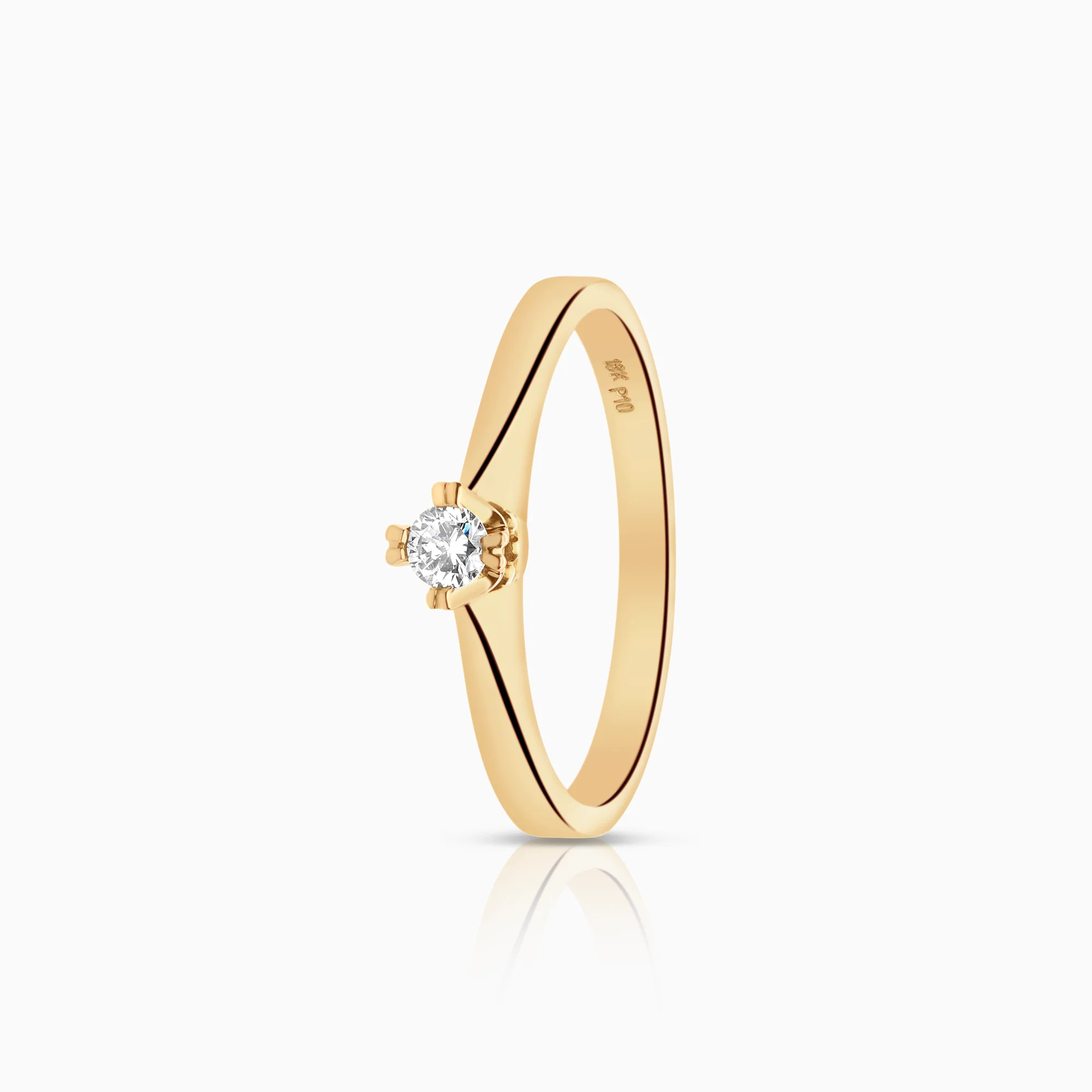 Solitaire Ring 0.09ct 18K Gold