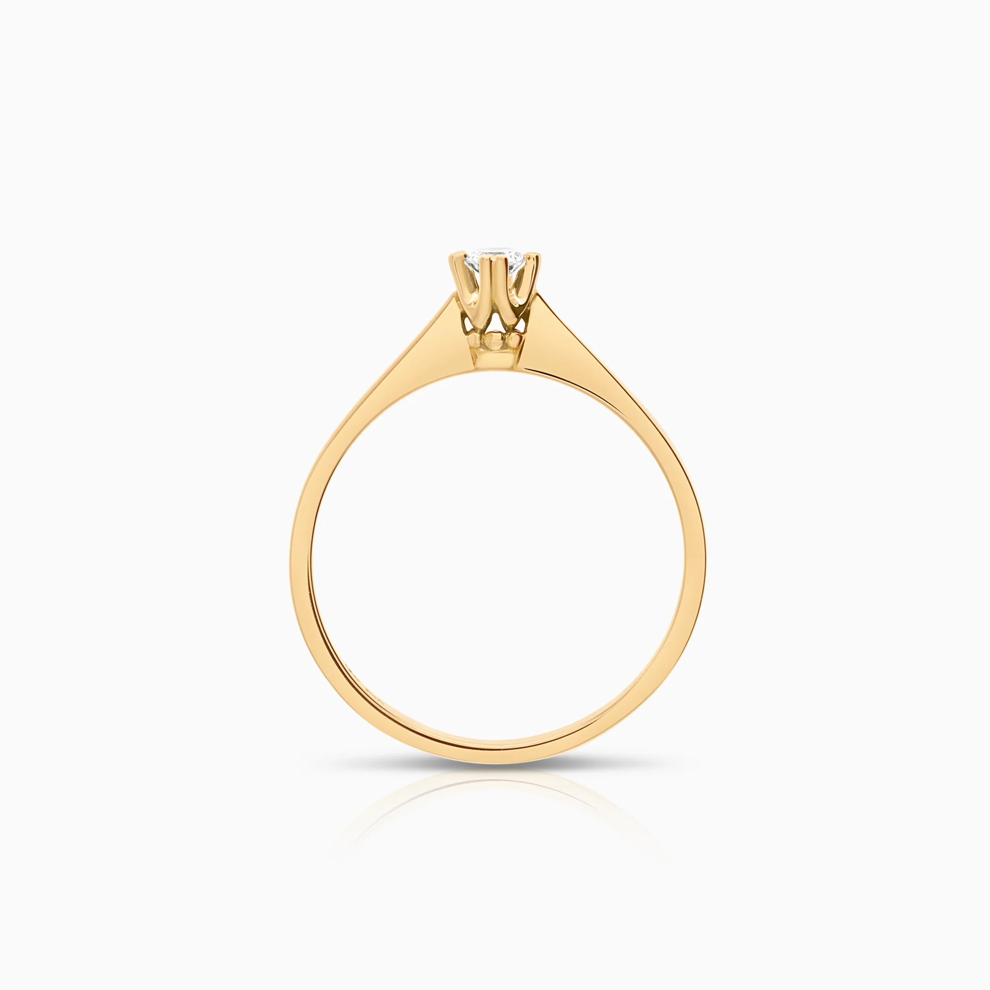 Solitaire Ring 0.09ct 18K Gold - Image 2