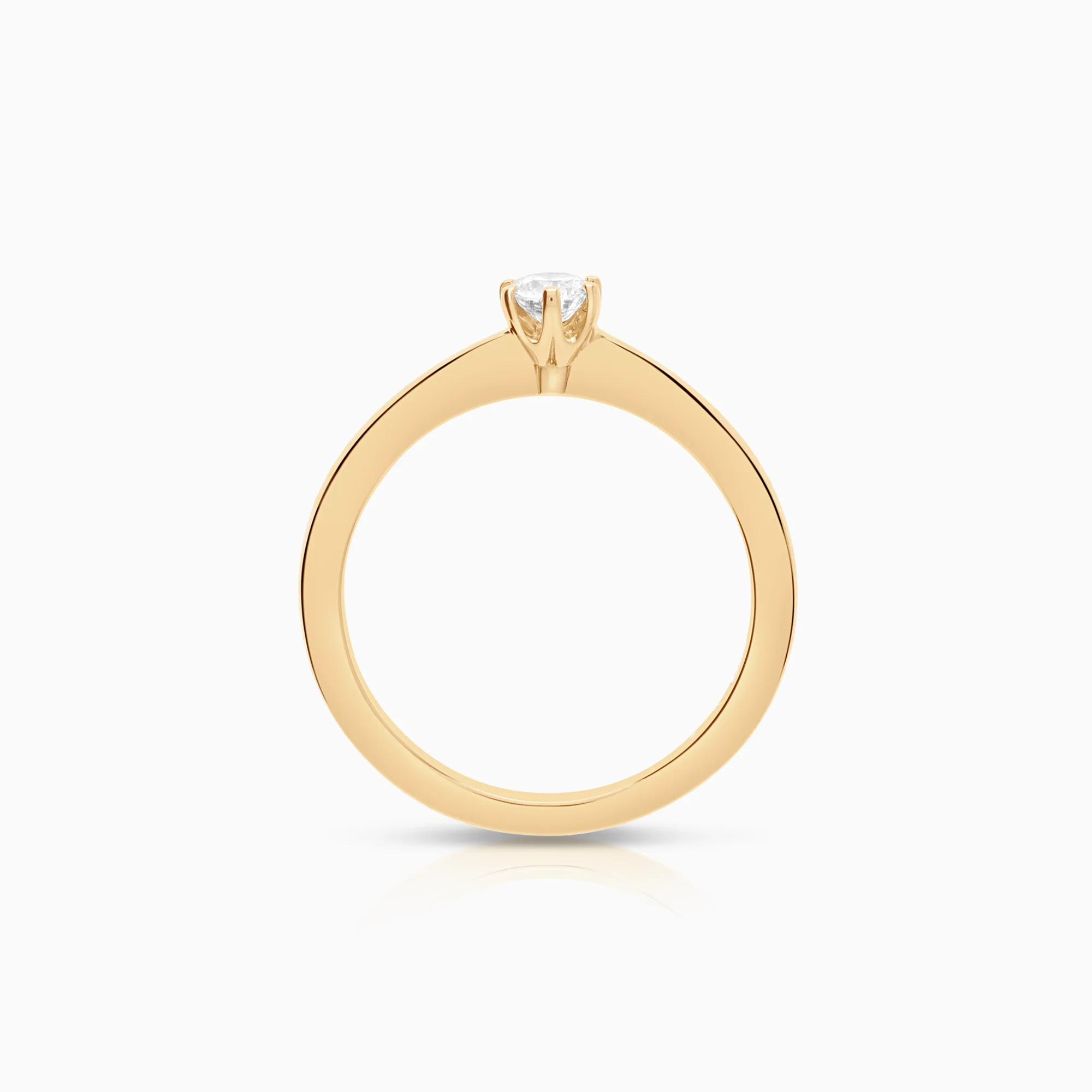 Solitaire ring 0.15ct 18K gold - Image 2