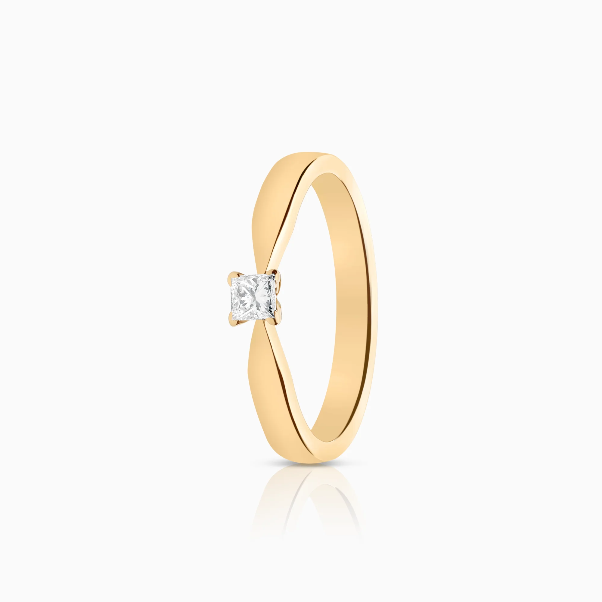 Solitaire ring 0.17ct 18K gold