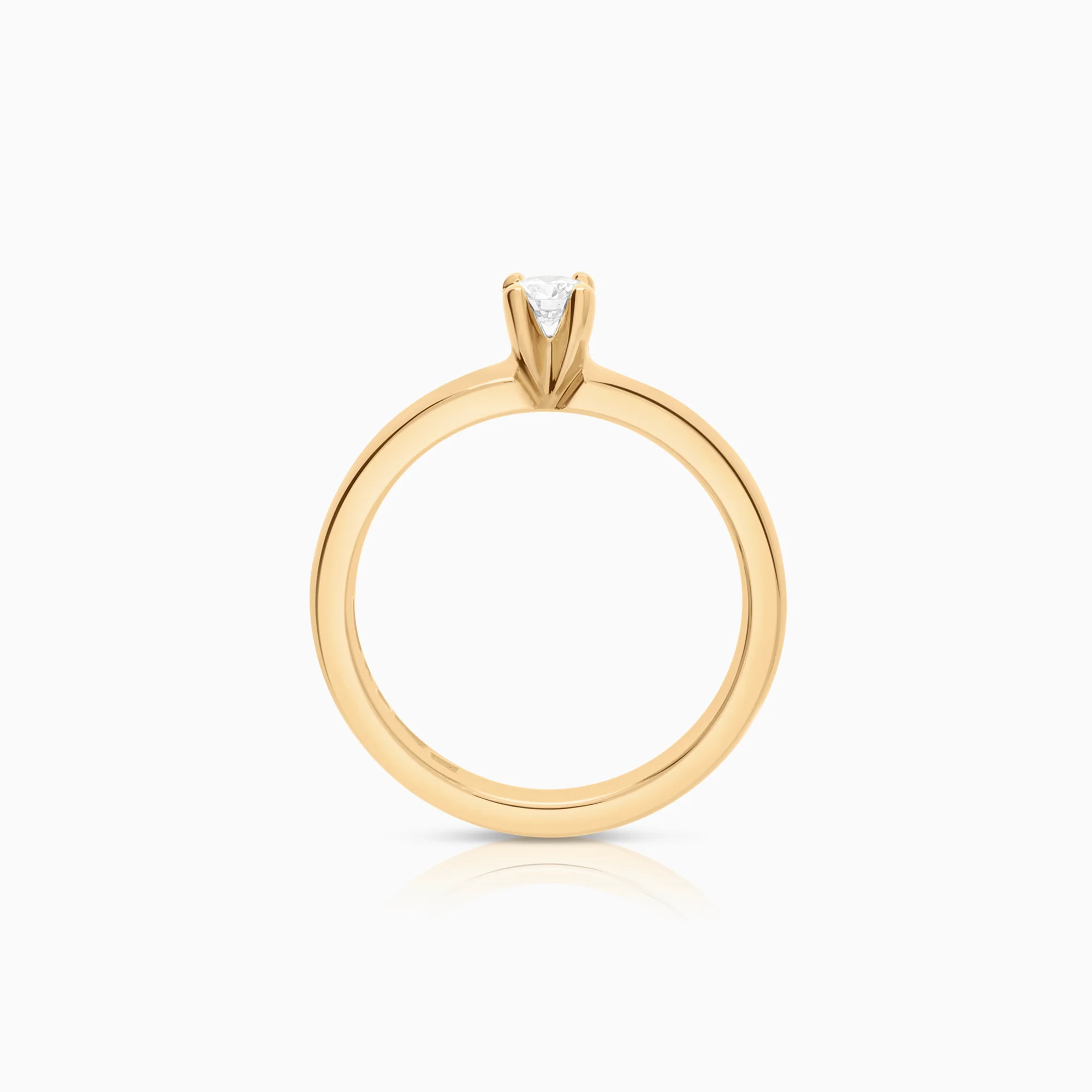 Solitaire ring 0.17ct 18K gold - Image 2