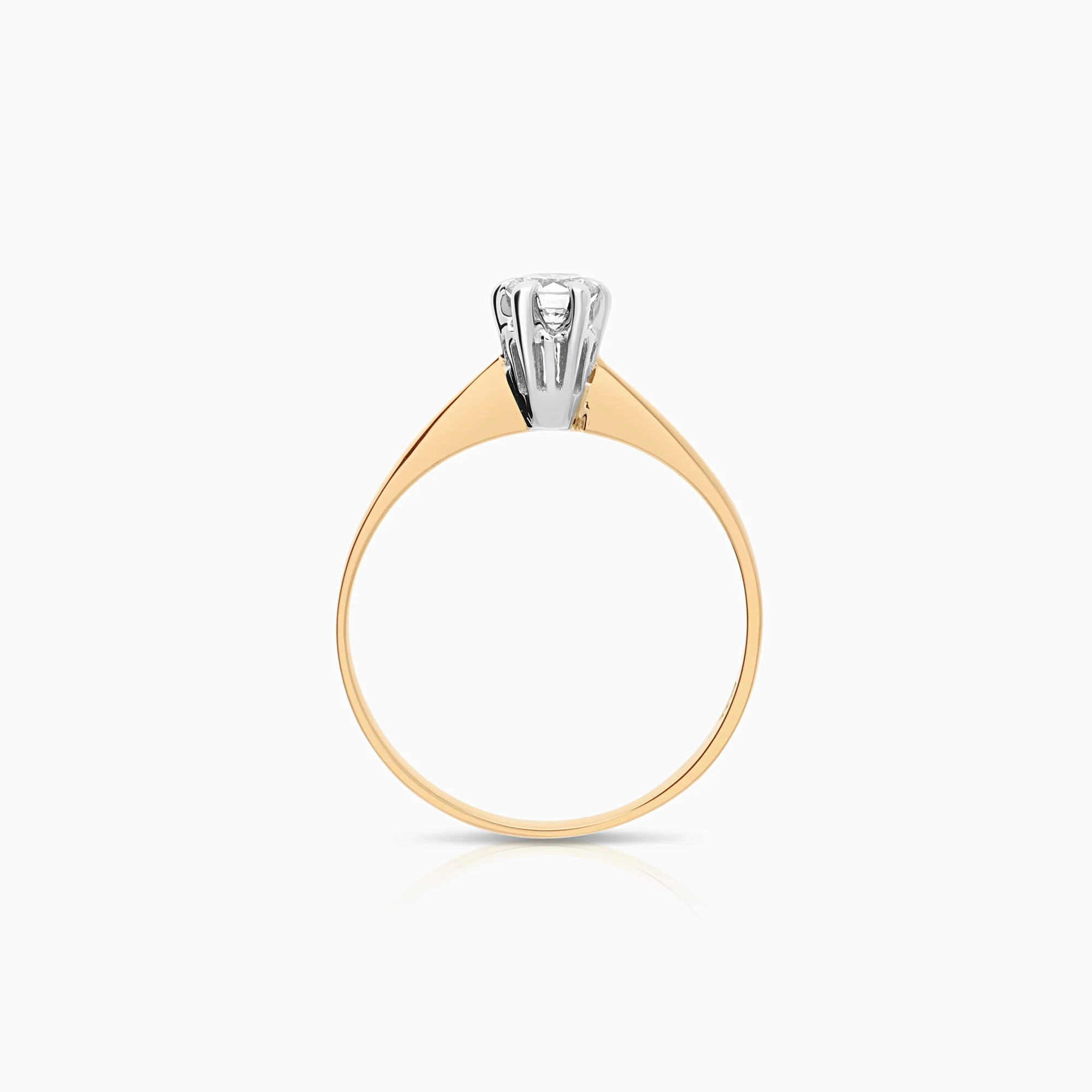 Solitaire ring 0.18ct 18K gold - Image 2