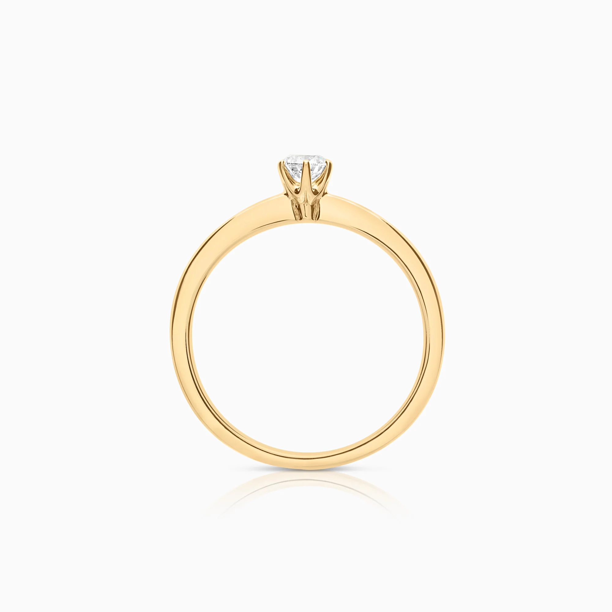 Solitaire ring 0.20ct 18K gold - Image 2
