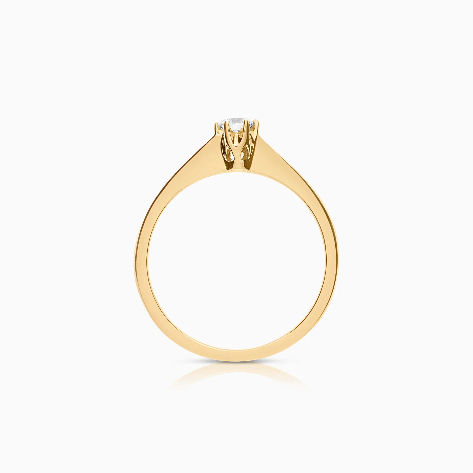 Solitaire ring 0.20ct 18K gold - Image 2