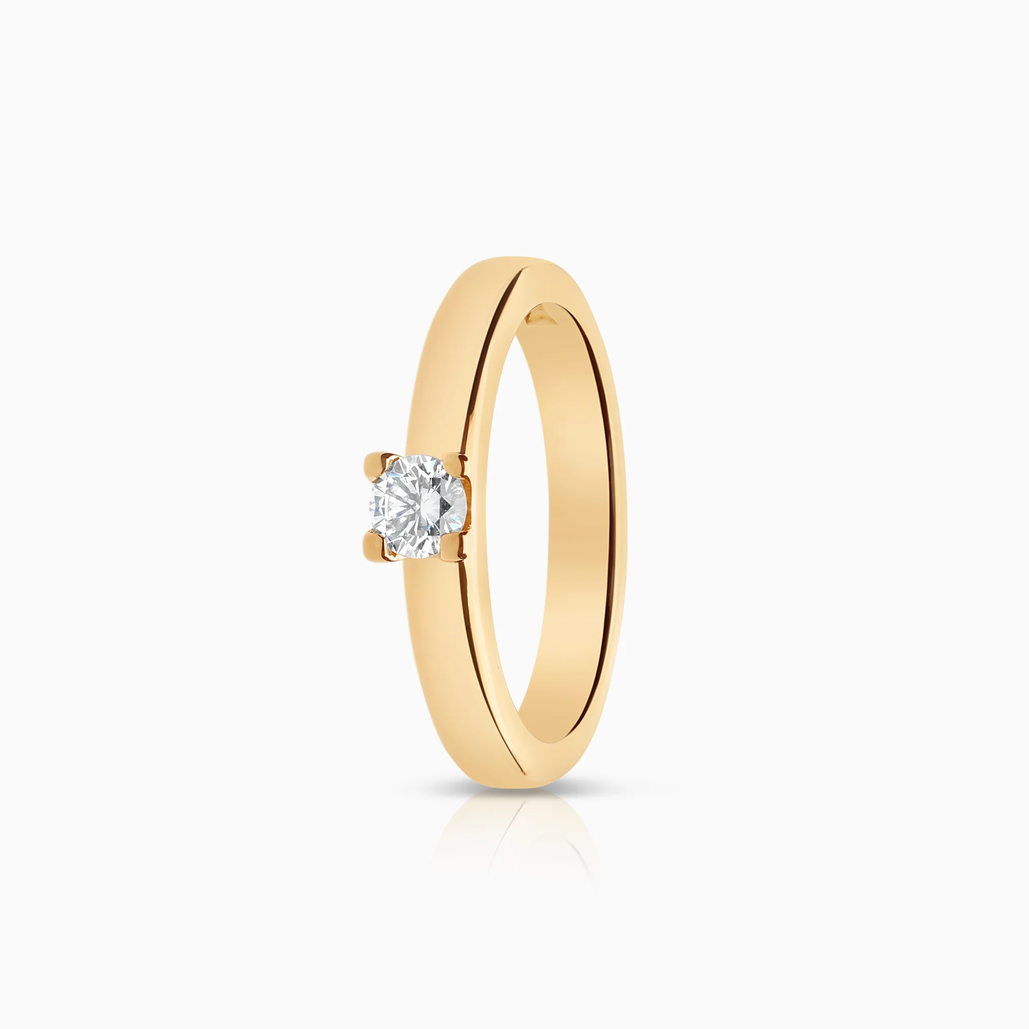 Solitaire ring 0.20ct 18K gold