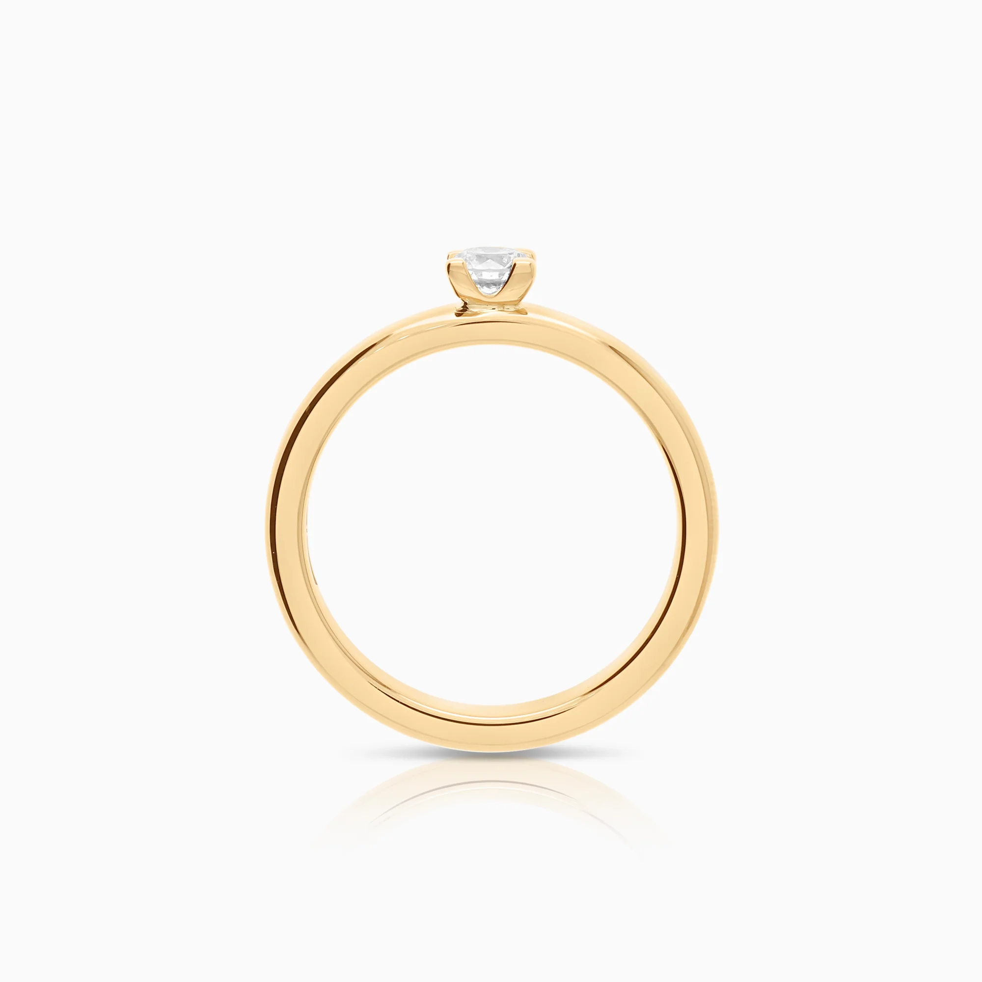 Solitaire ring 0.20ct 18K gold - Image 2
