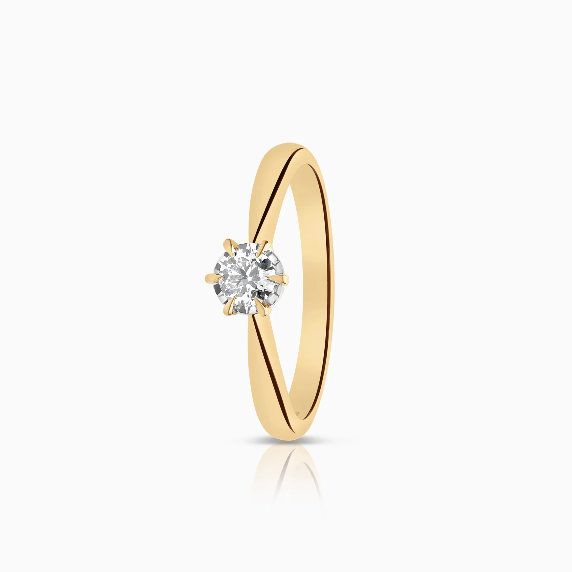Solitaire ring 0.20ct 18K gold