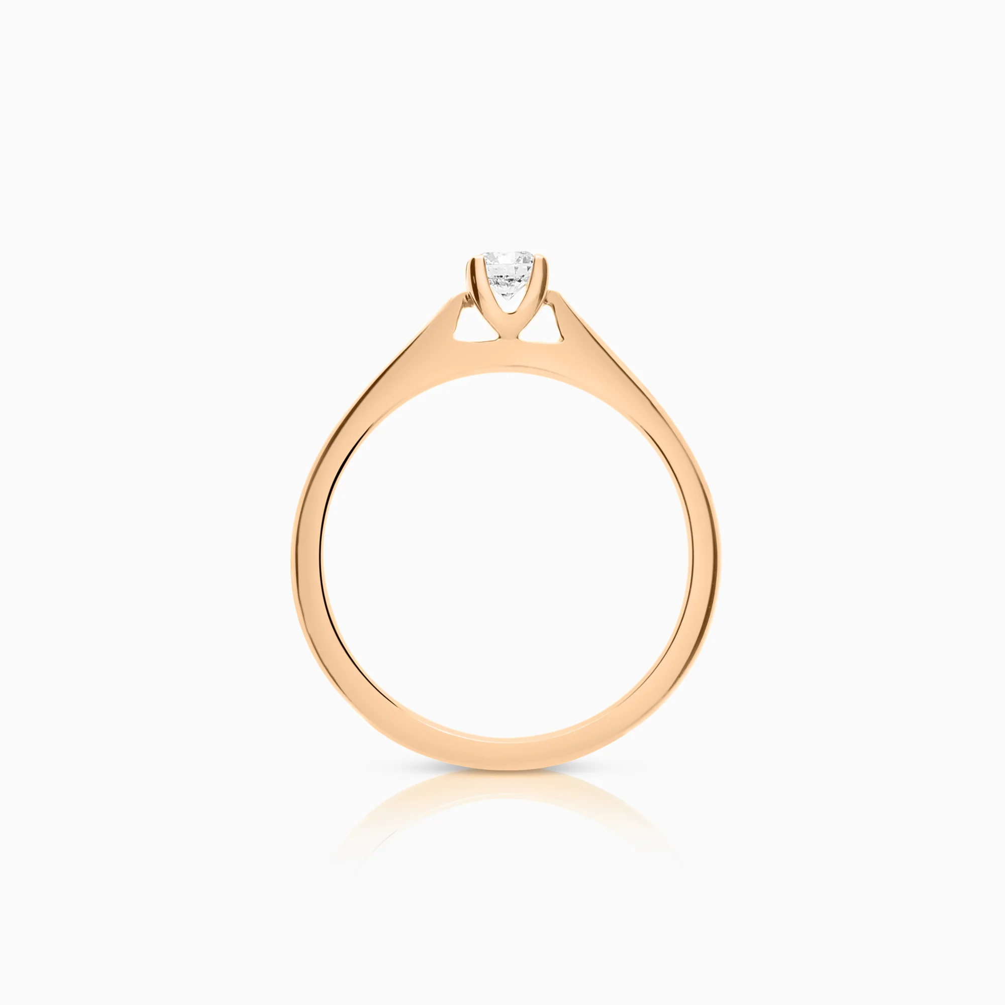 Solitaire ring 0.20ct 18K rose gold - Image 2
