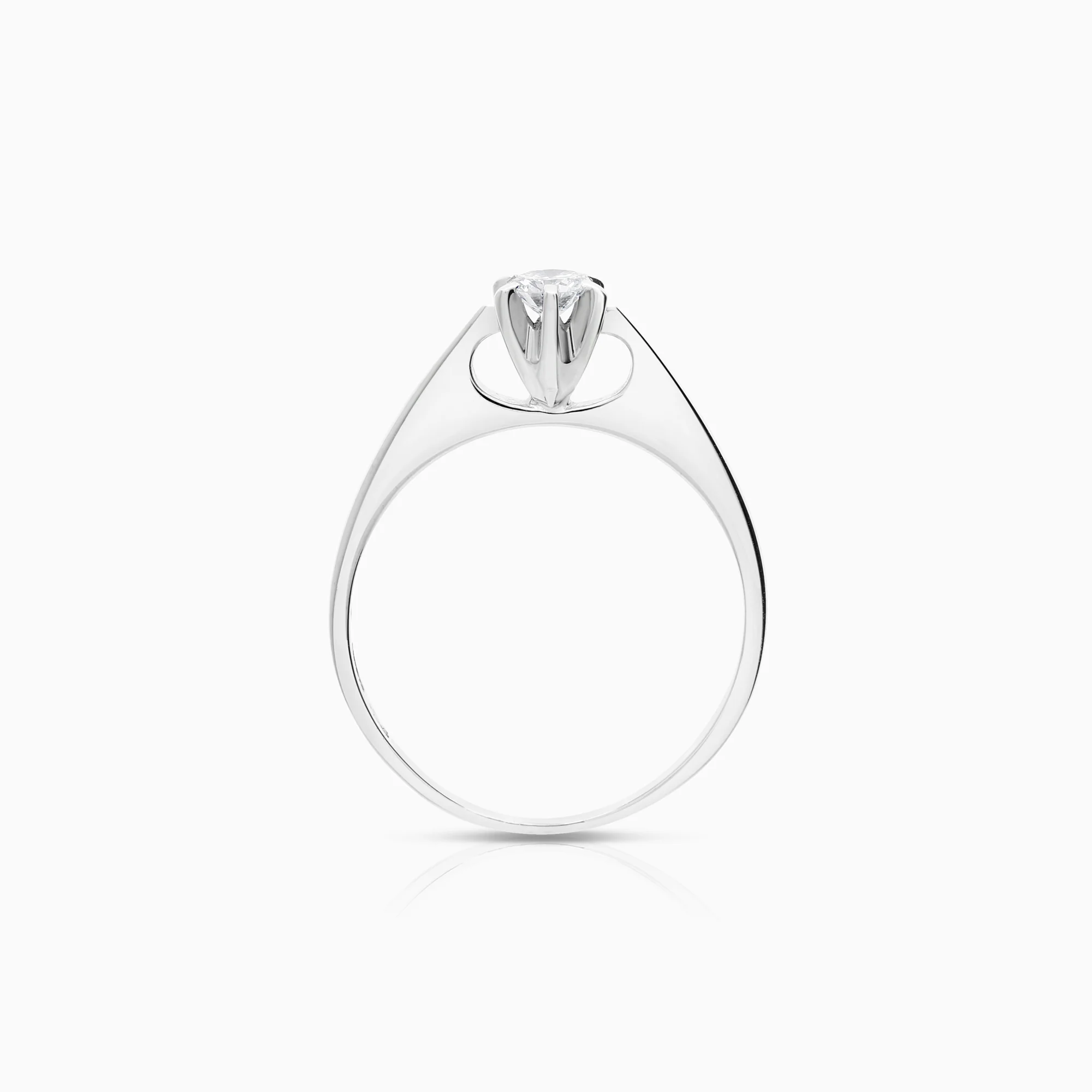 Solitaire ring 0.20ct 18K white gold - Image 2
