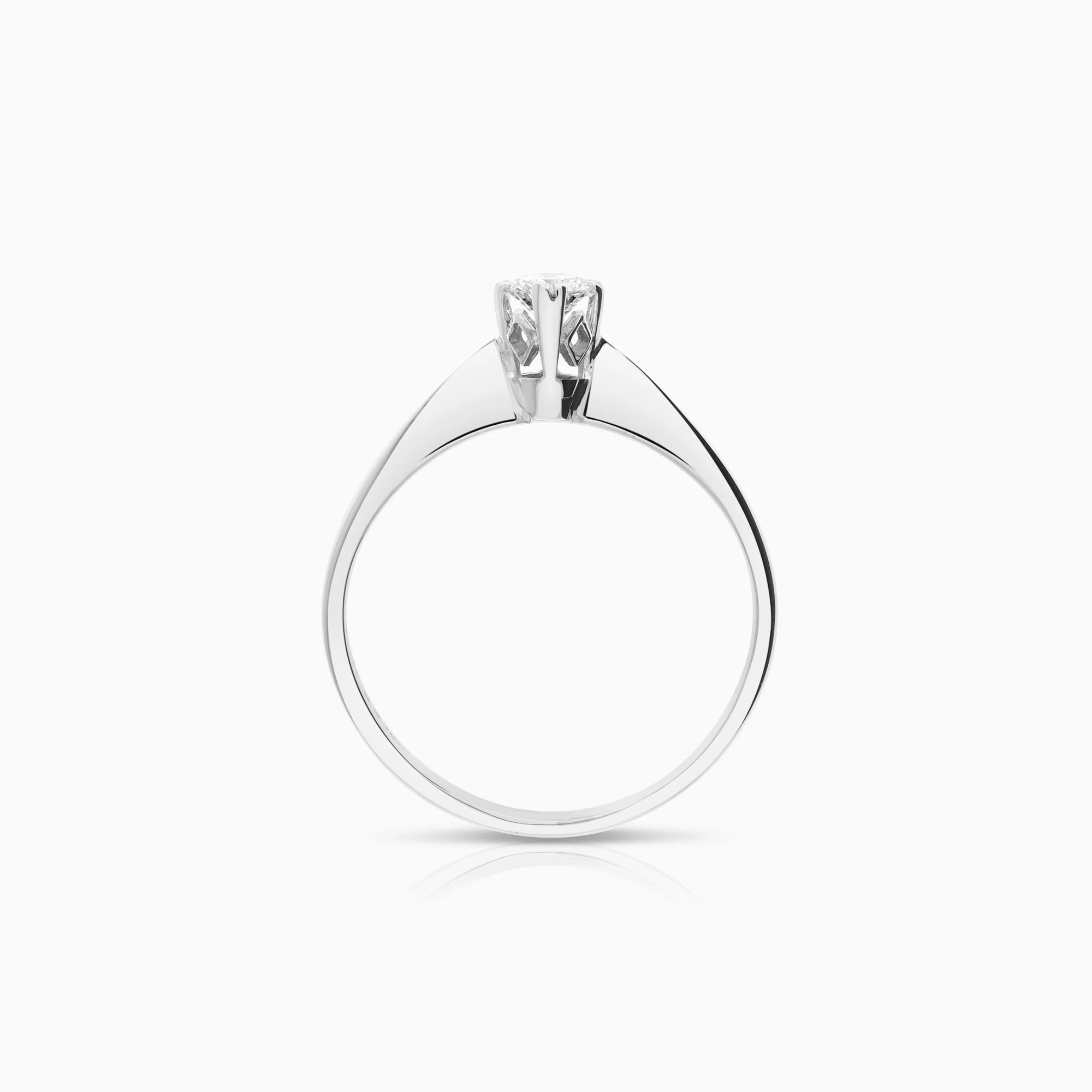 Solitaire ring 0.22ct 18K white gold - Image 2