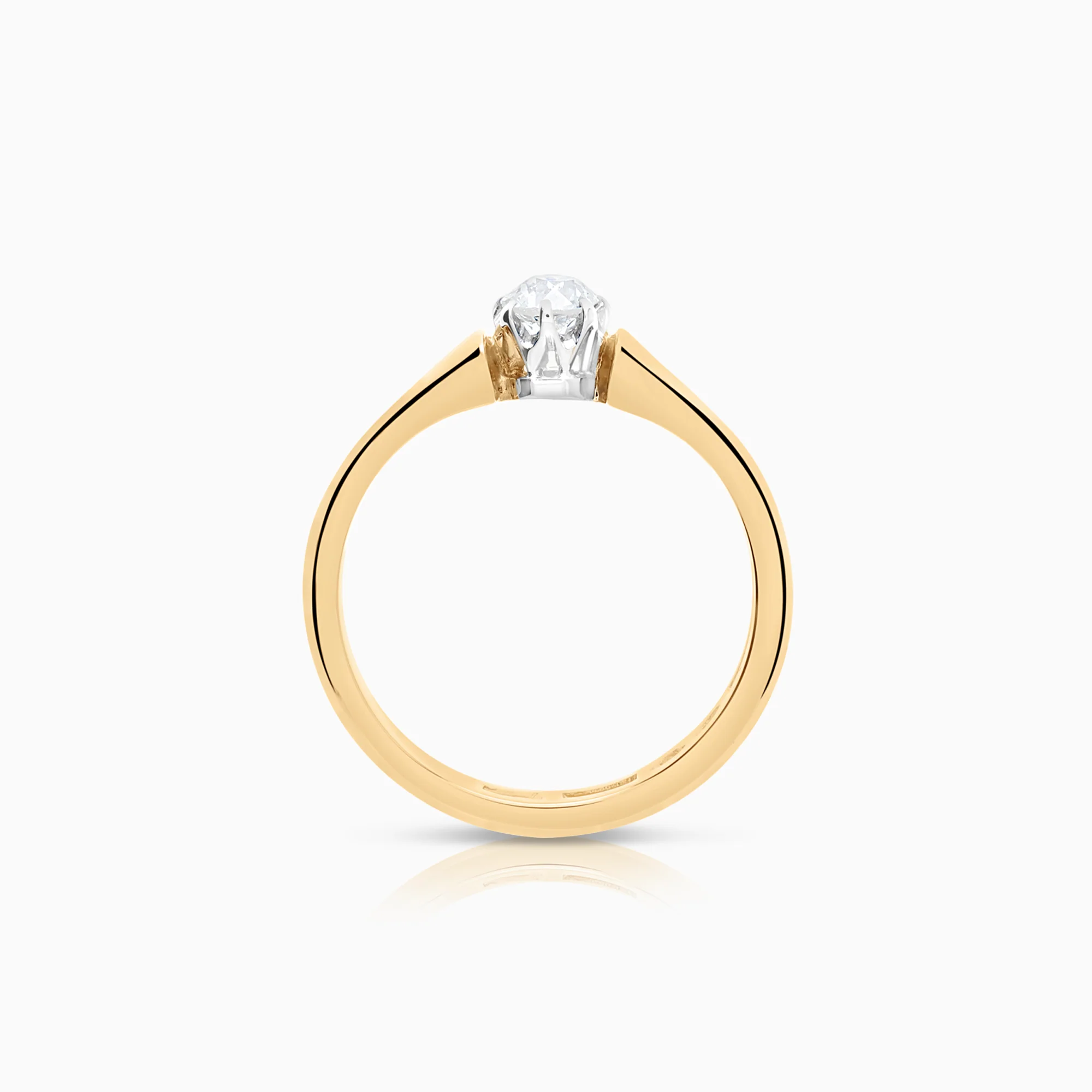 Solitaire ring 0.23ct 18K gold - Image 2