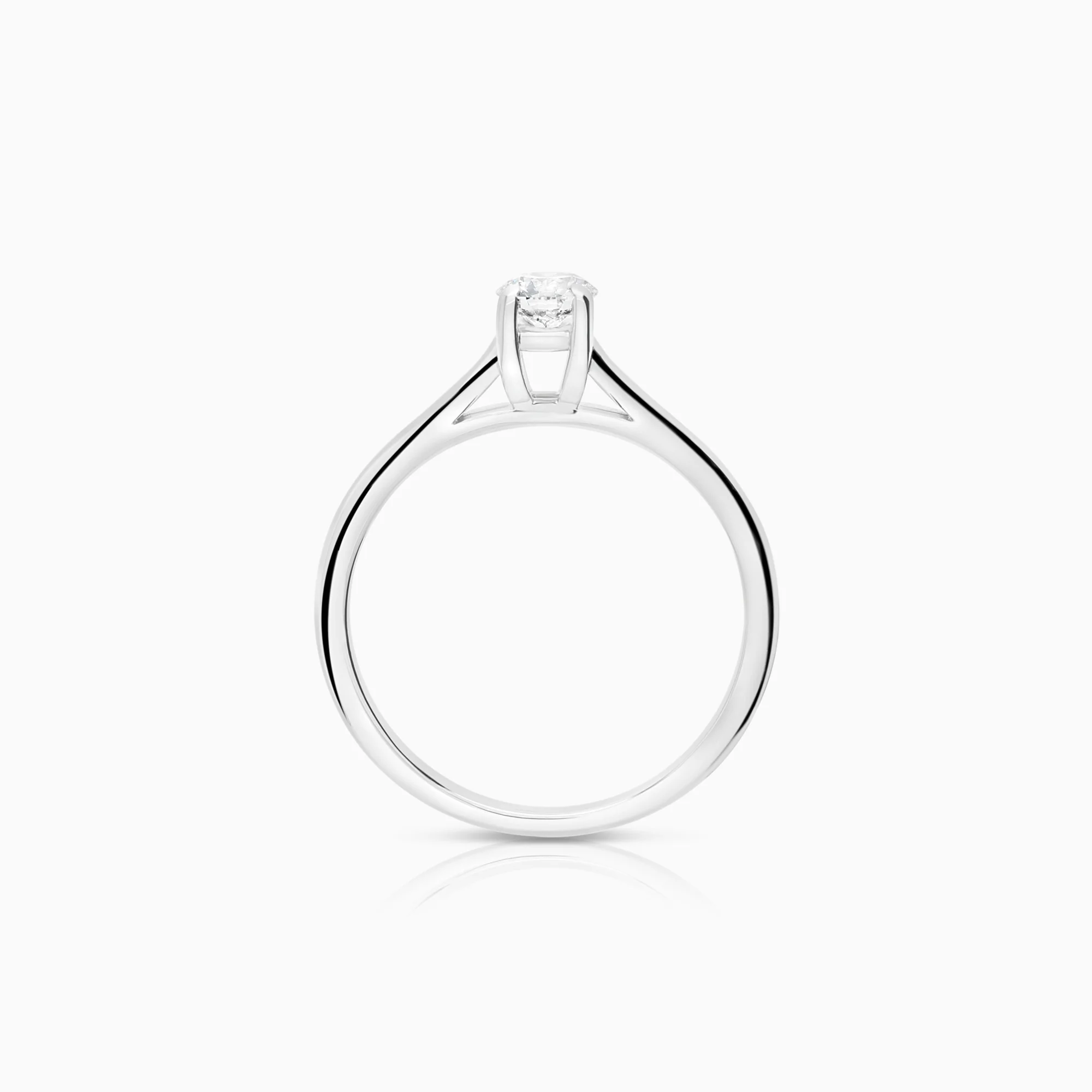 Solitaire ring 0.23ct 18K white gold - Image 2