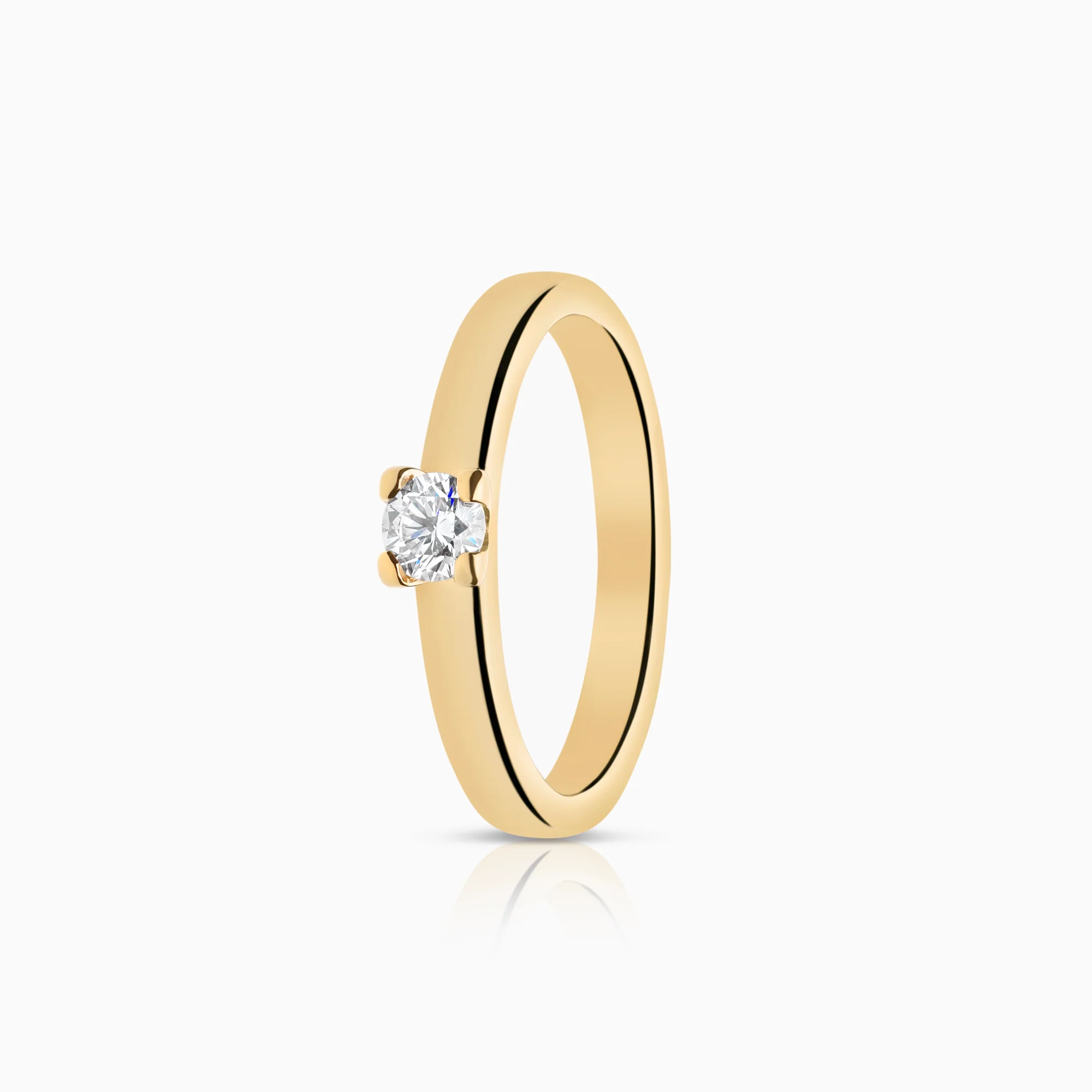 Solitaire ring 0.25ct 18K gold