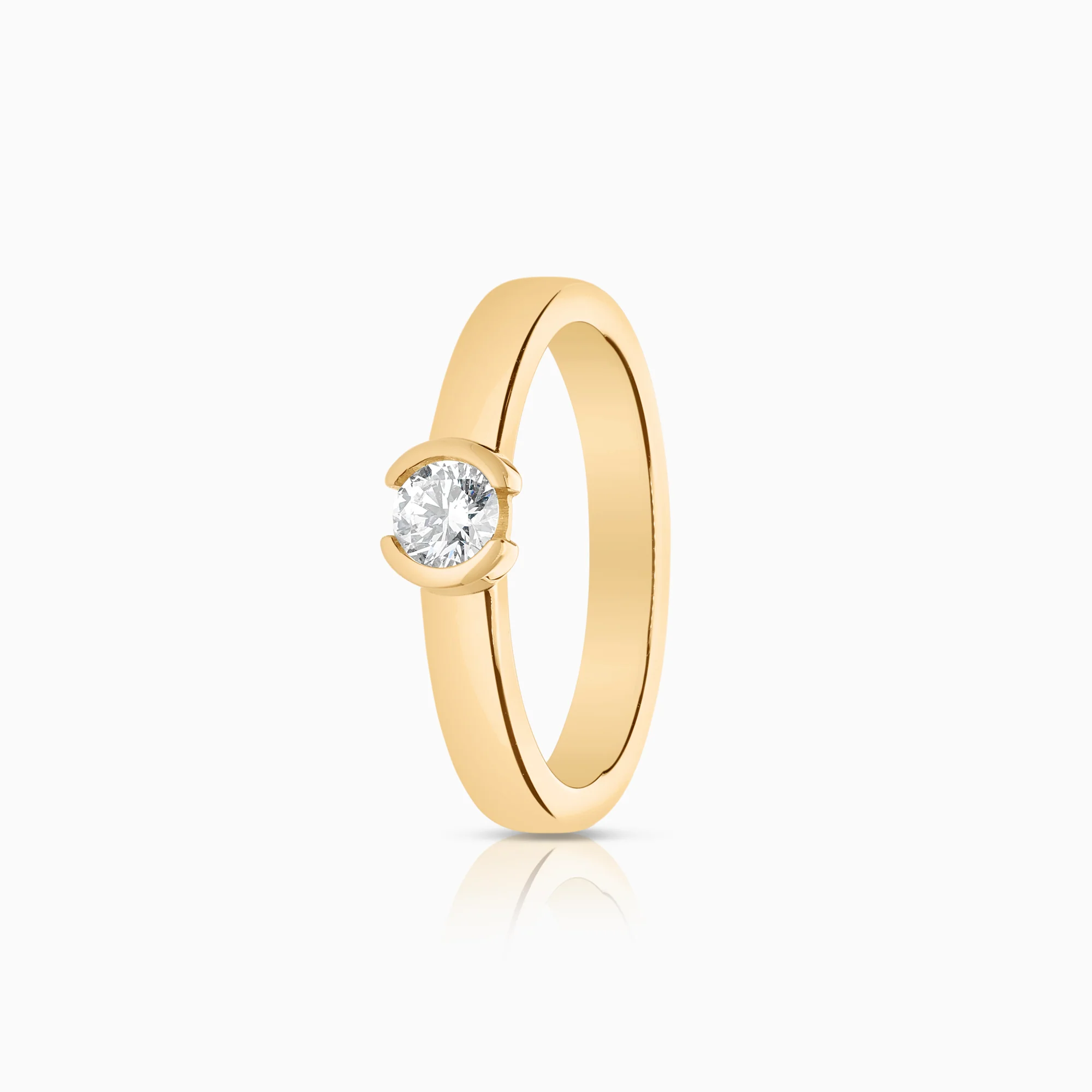 Solitaire ring 0.25ct 18K gold