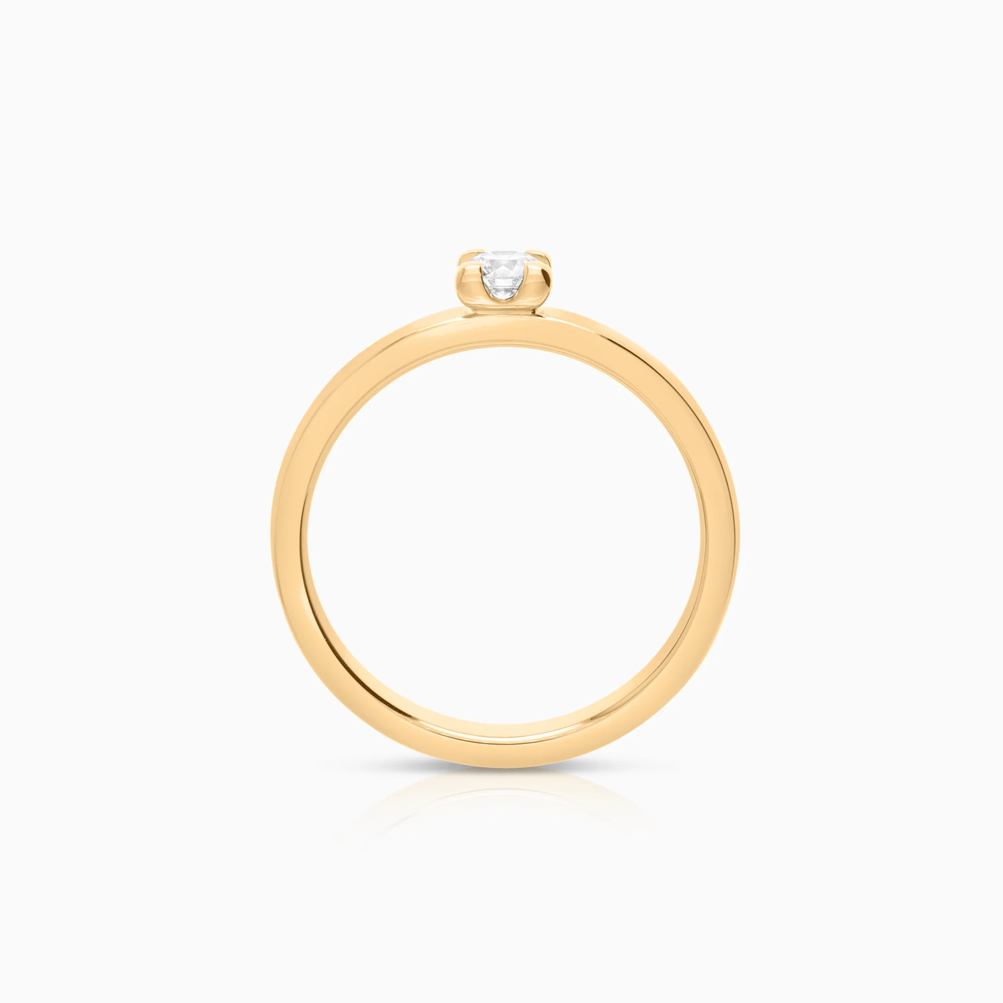 Solitaire ring 0.25ct 18K gold - Image 2