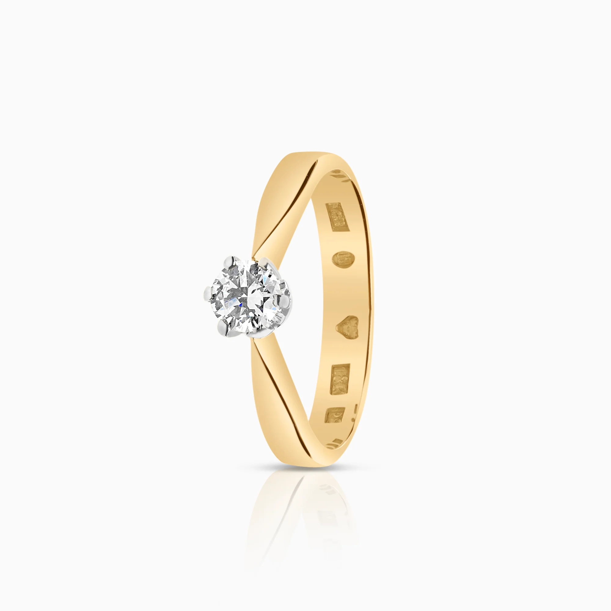 Solitaire ring 0.25ct 18K gold